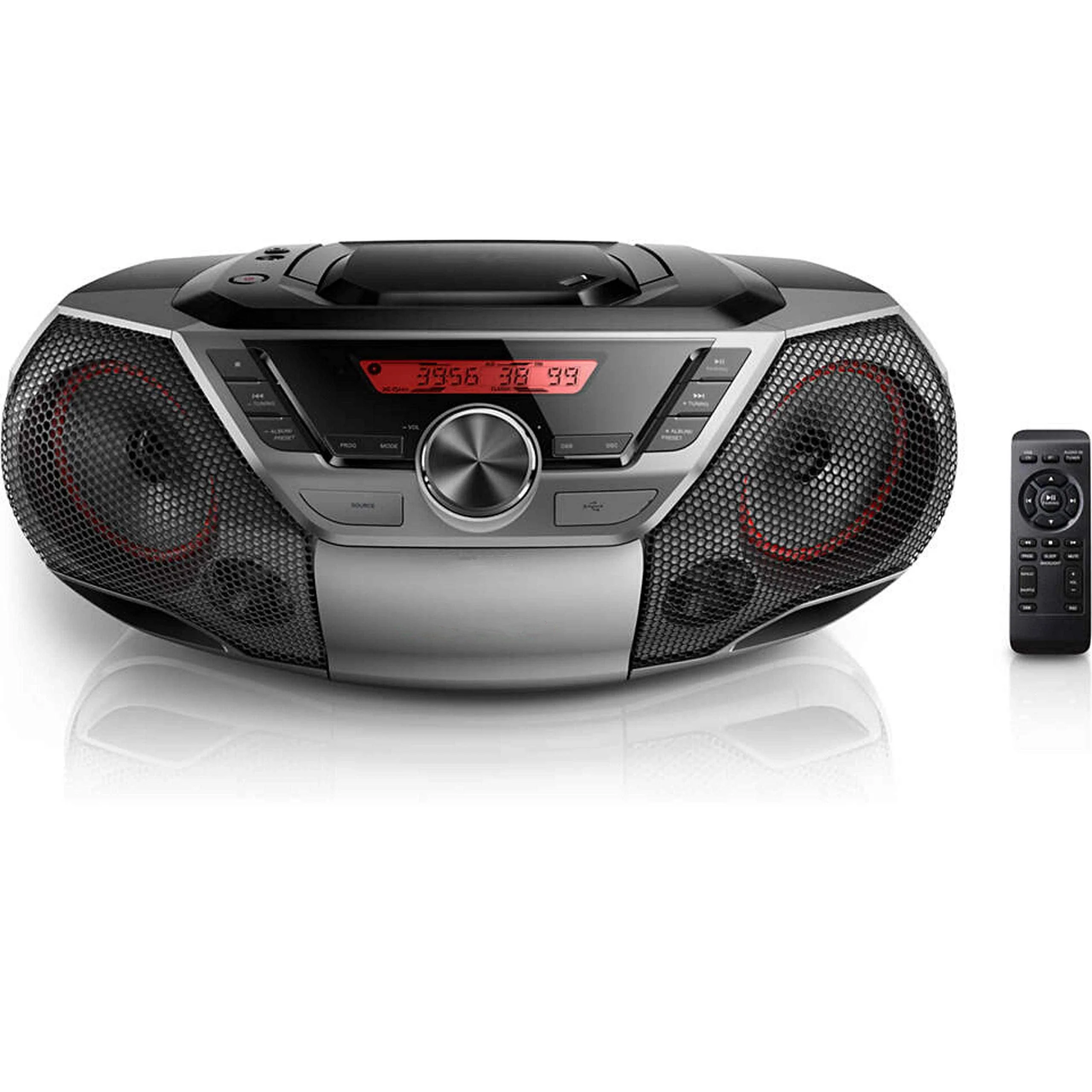 Reproductor de CD Portátil Bluetooth con Casete – Boombox Estéreo Potente Todo en Uno