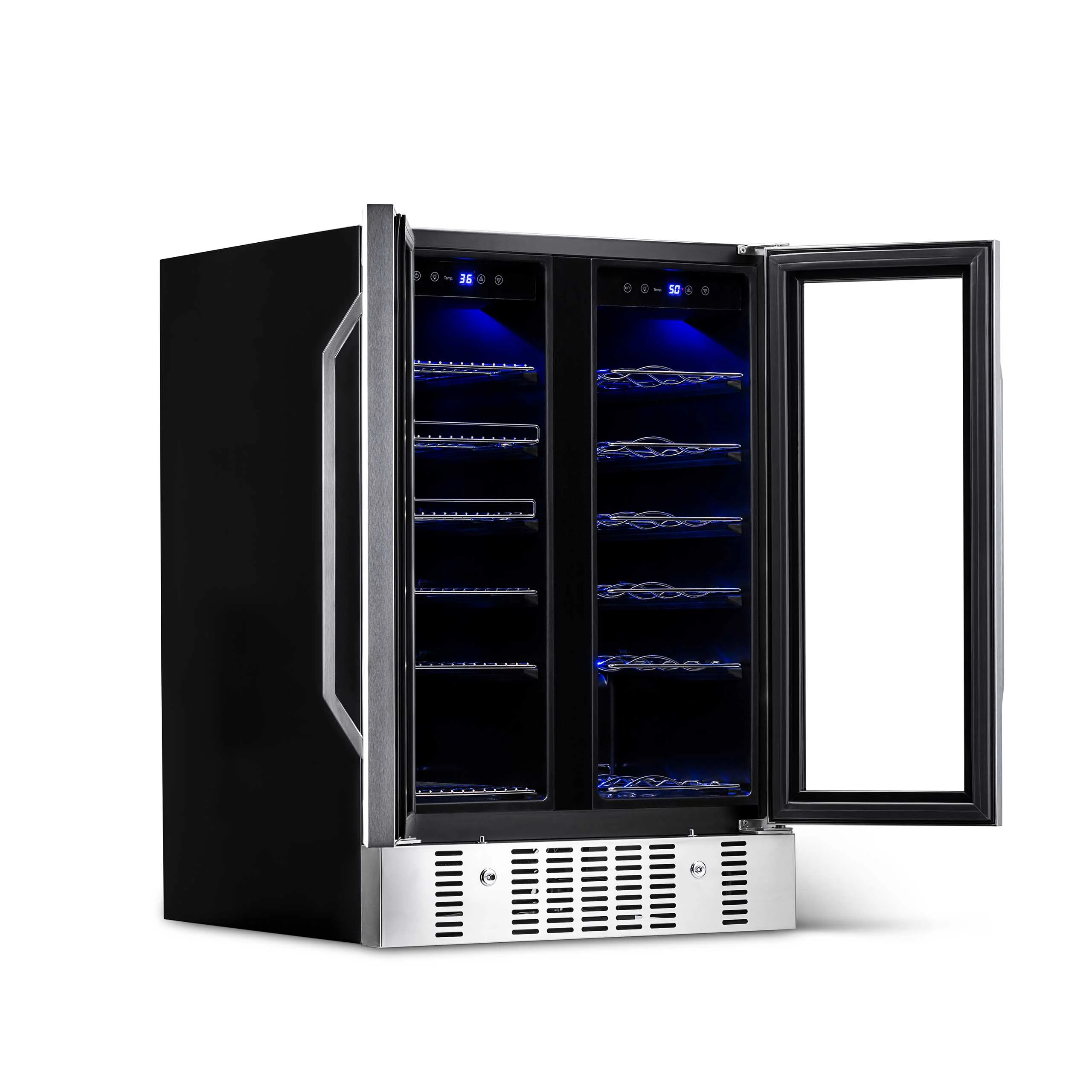 2025 Newair® Refrigerador Empotrable de Doble Zona para 58 Latas y 18 Botellas - 24