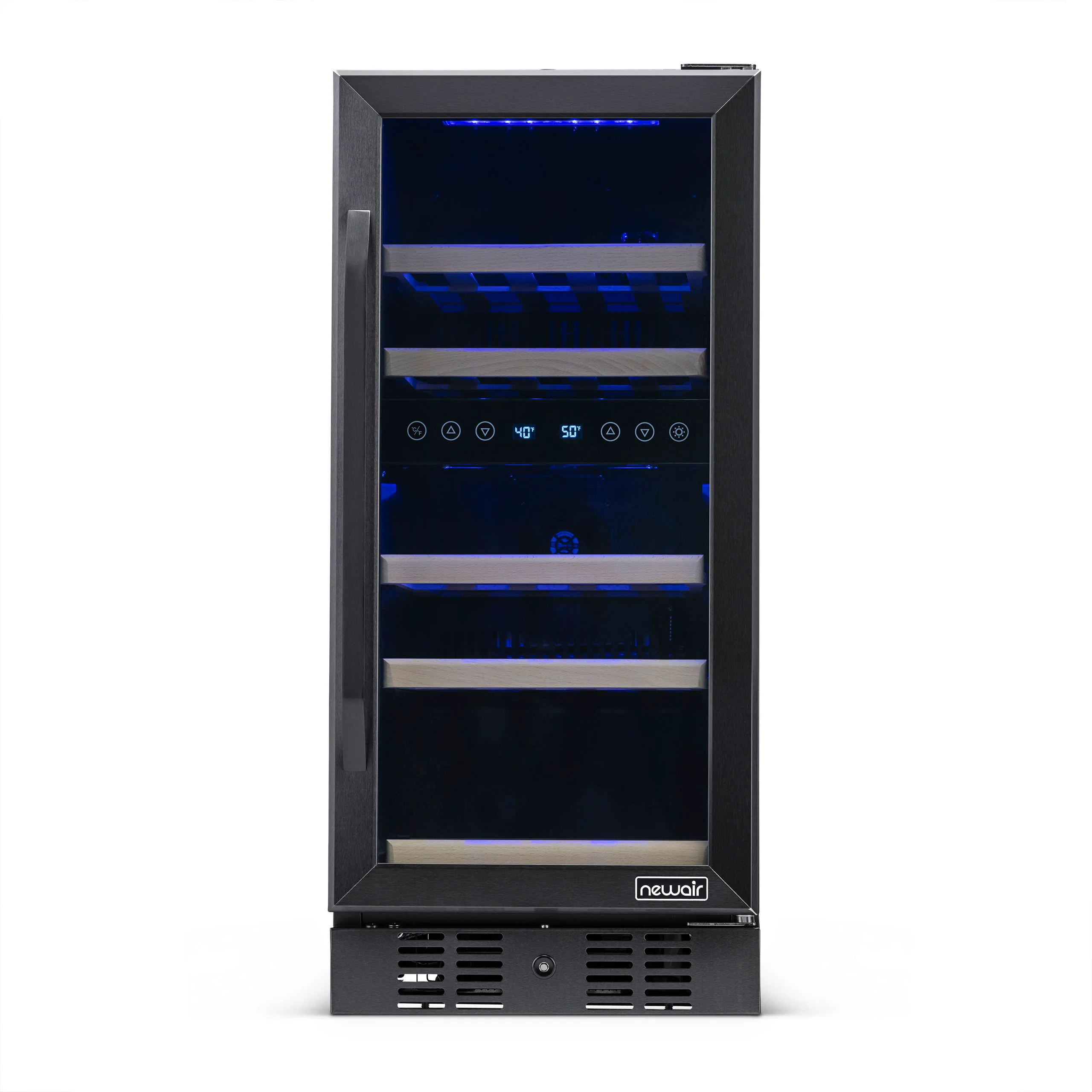 2025 Newair® Refrigerador de Vinos Empotrable Negro – 29 Botellas – 14,8