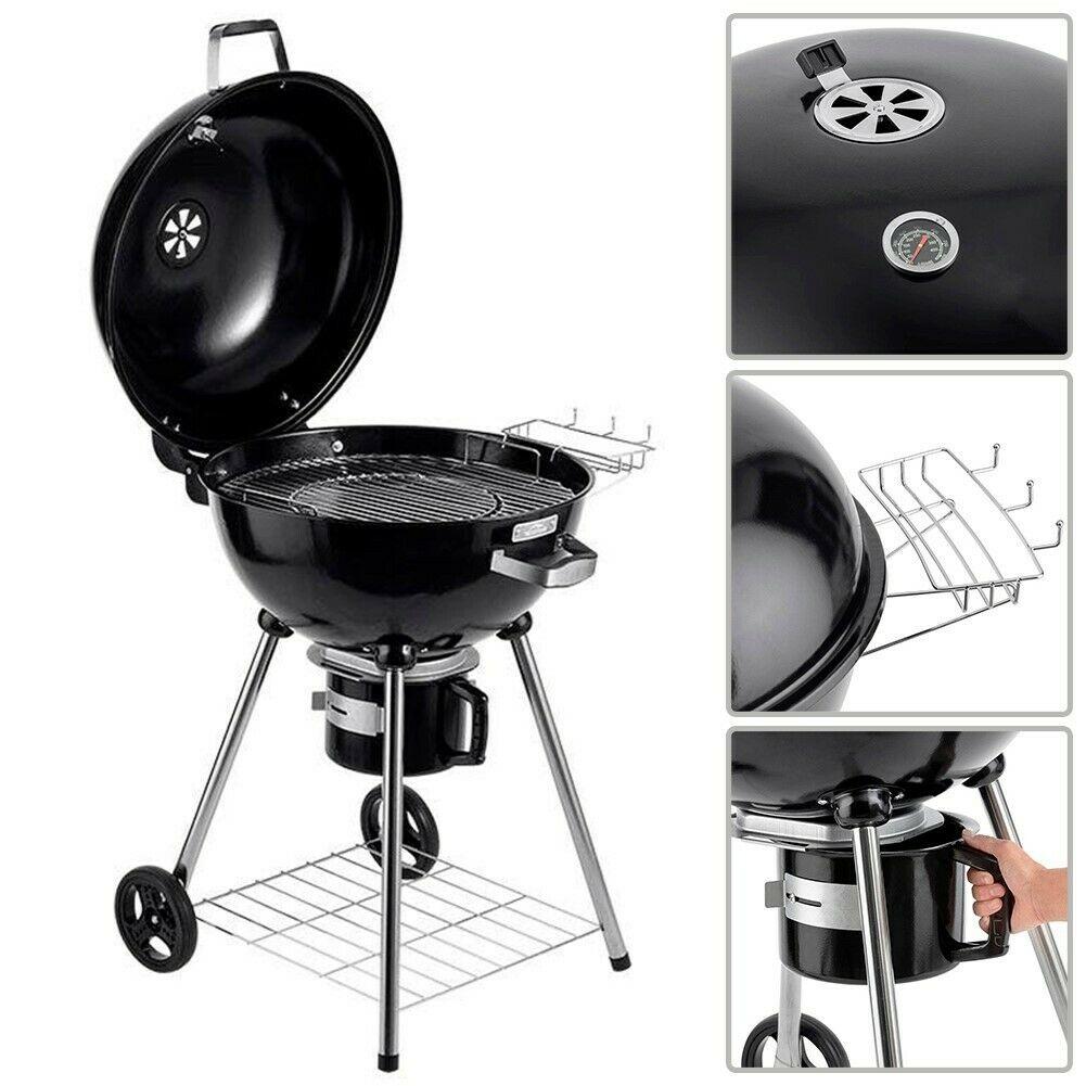 Parrilla portátil de carbón estilo tetera de 22