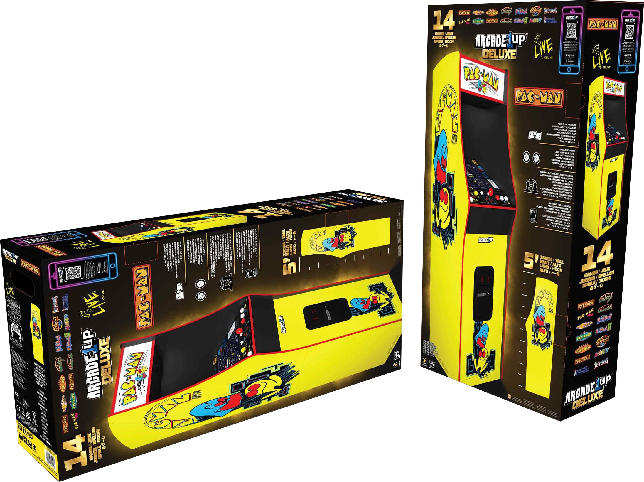 Arcade1Up – Máquina Arcade PAC-MAN Deluxe – Amarilla