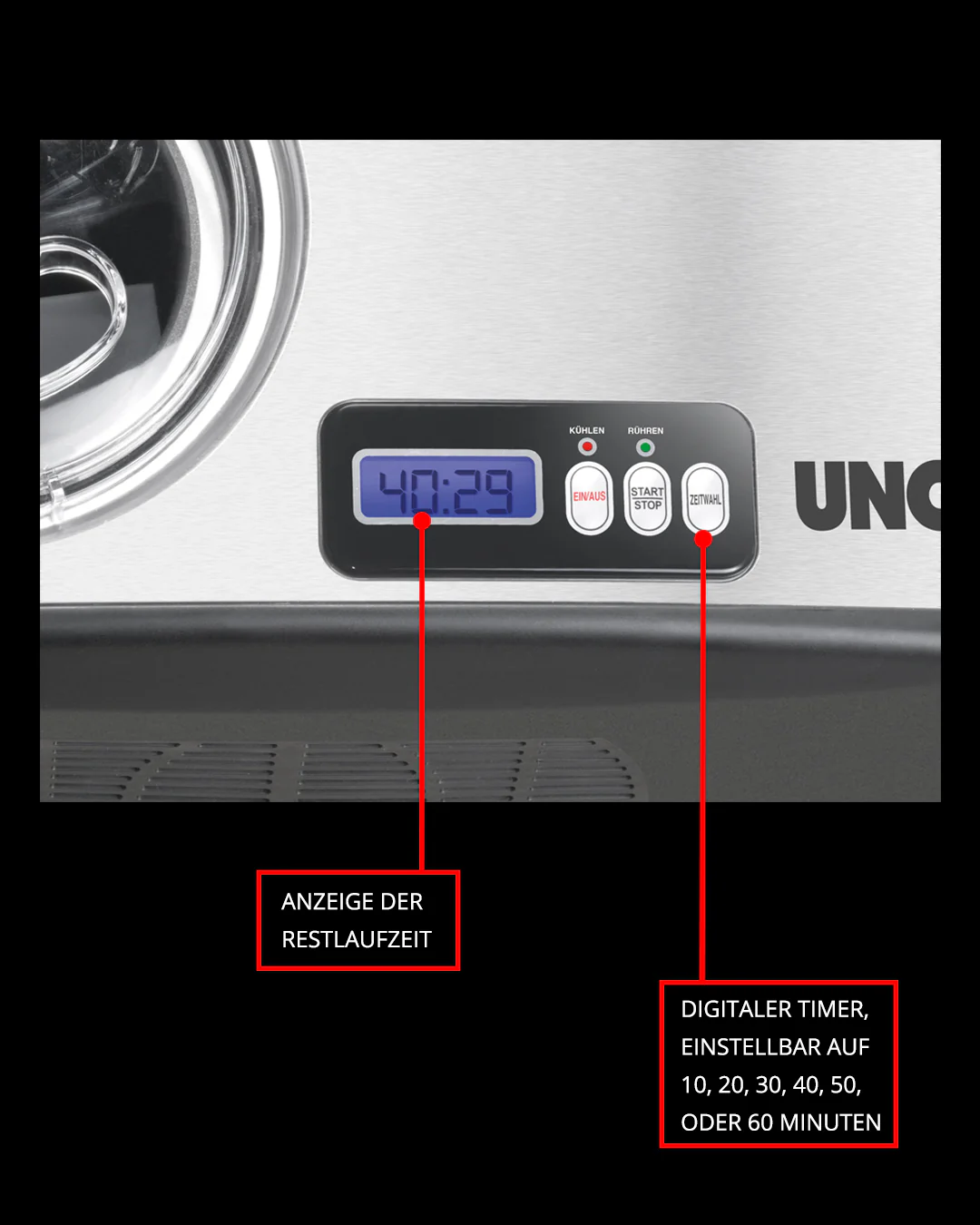 2025 Máquina para hacer sorbetes Cortina con libro de recetas 1,5 L
