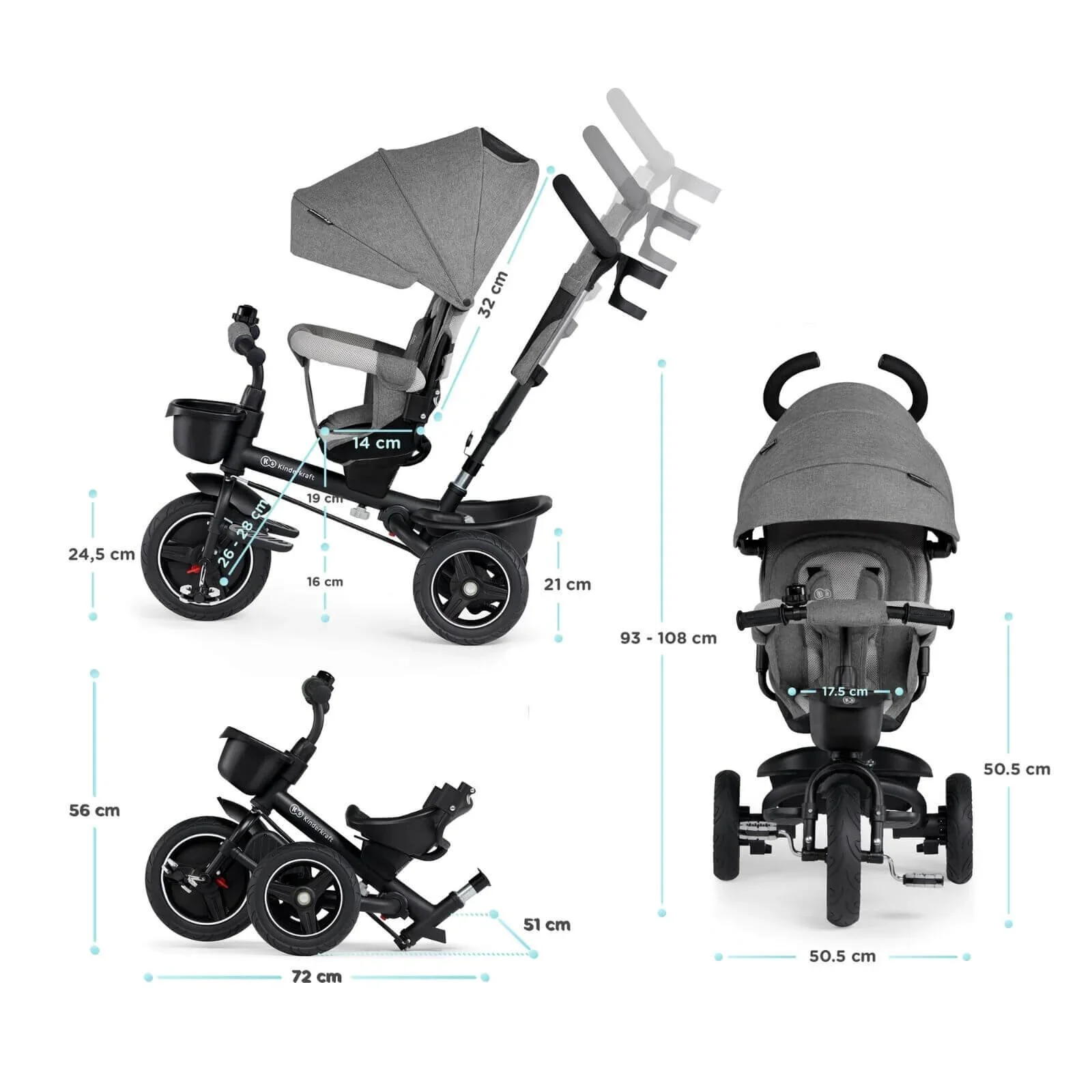 2025 Kinderkraft Spinstep Tricycle
