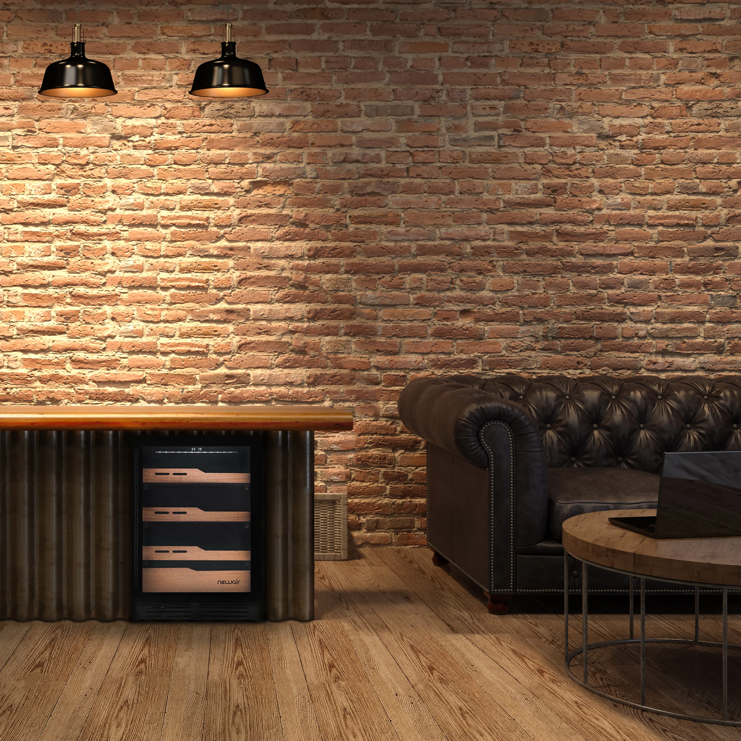 2025 Humidor eléctrico para puros Newair®, capacidad para 1,500 puros, empotrable o independiente