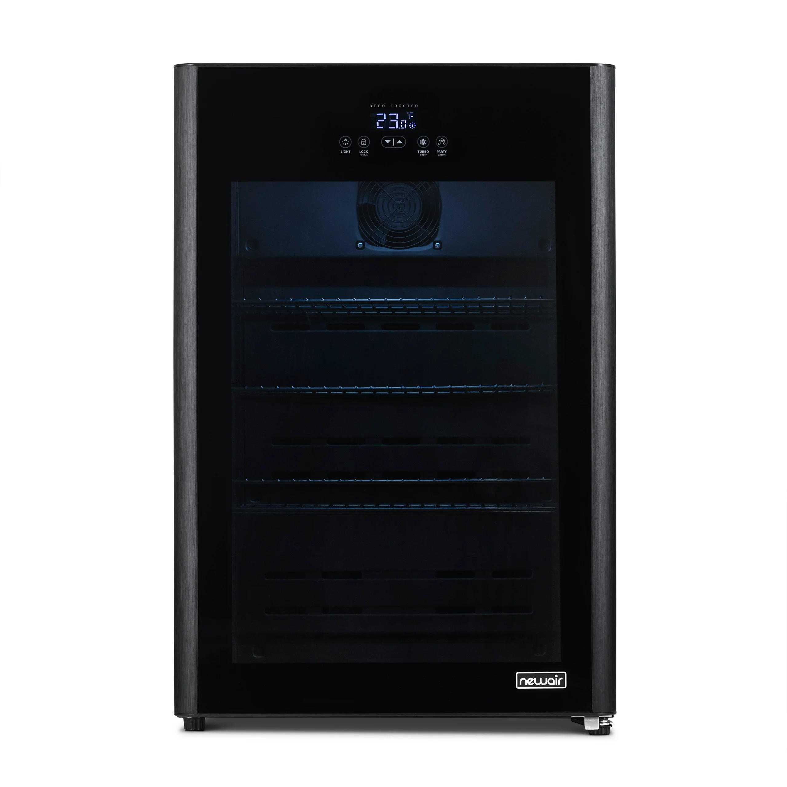 2025 Newair® Refrigerador de Bebidas Negro Independiente para 125 Latas con Función de Congelación Rápida – 22,1”