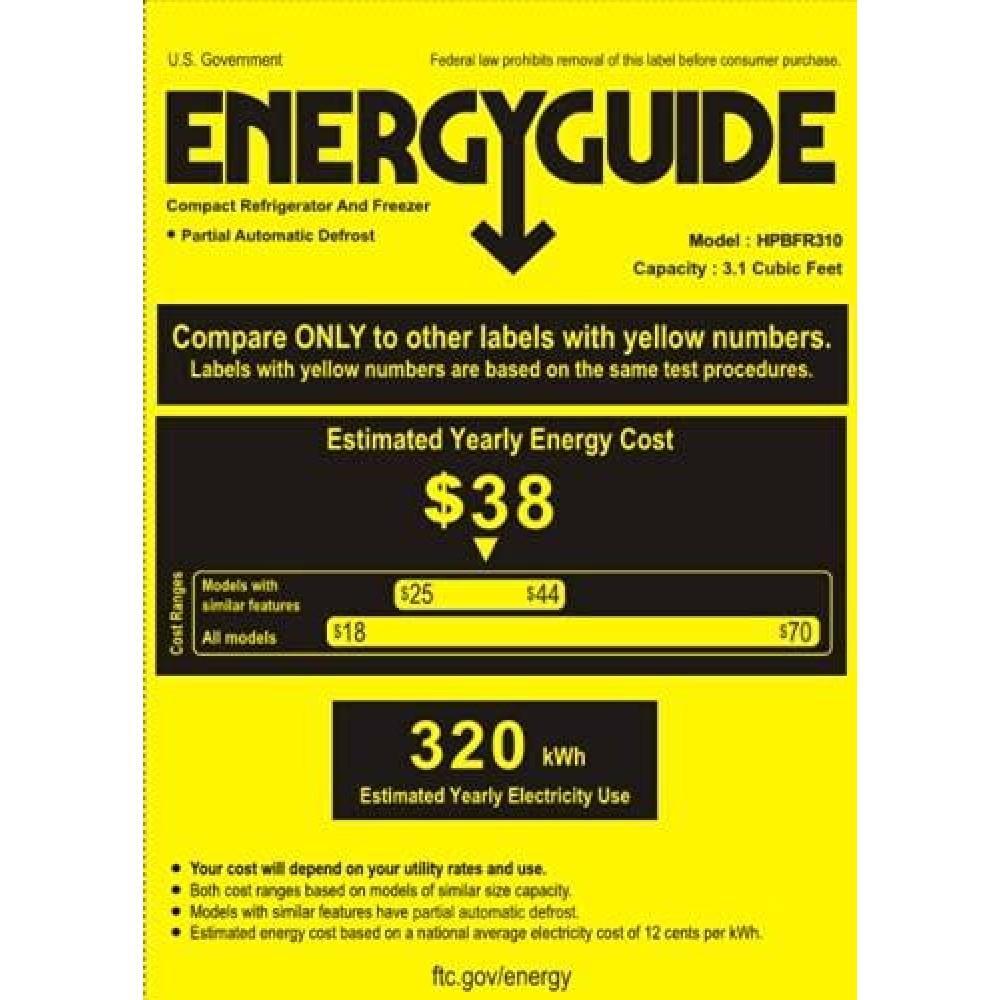 Mini refrigerador con congelador, 3.1 pies cúbicos, refrigerador compacto con luz LED, 2 puertas, mini nevera para dormitorio, oficina, dormitorio universitario, RV, garaje, acero inoxidable plateado - Modelo HPVFR310