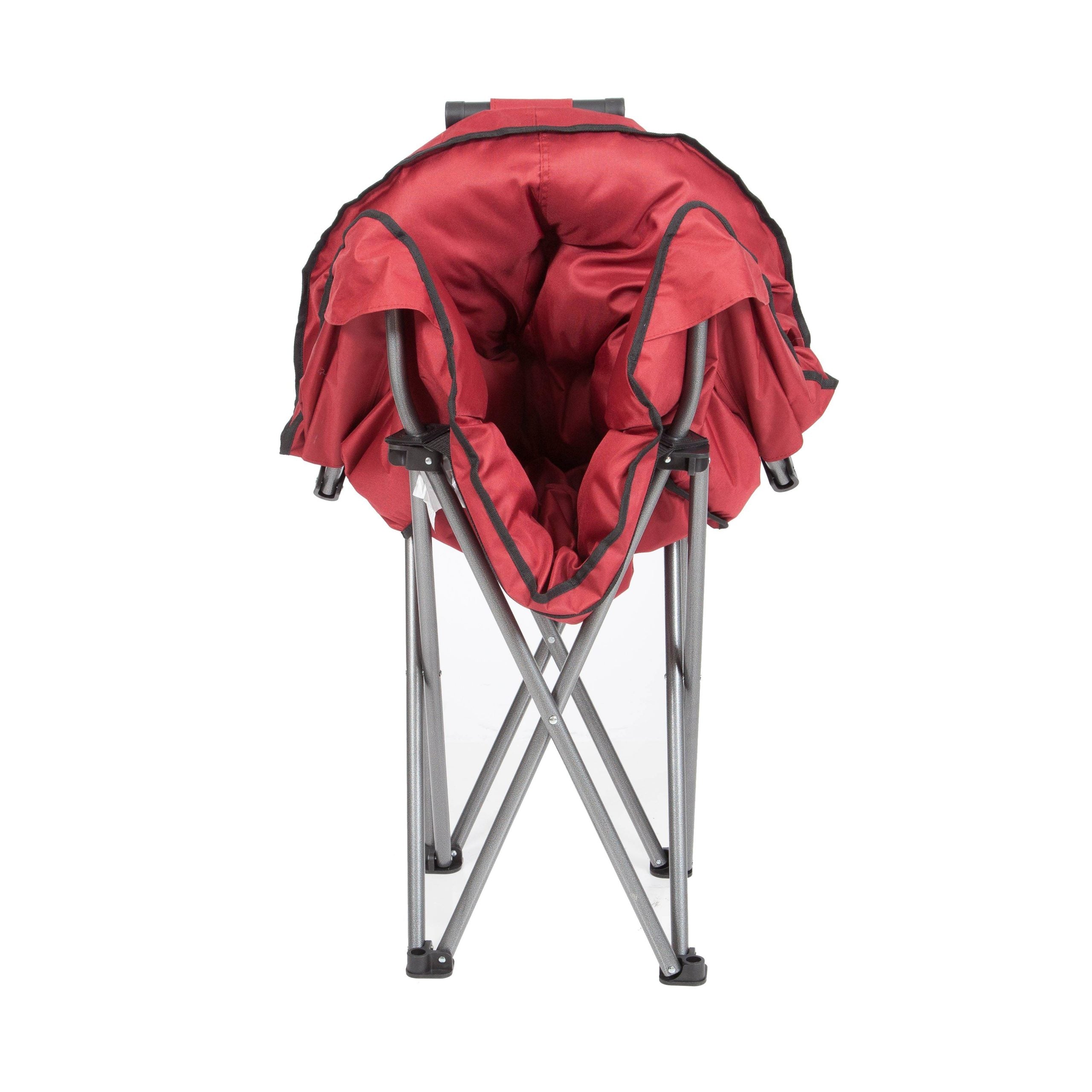 Silla plegable acolchada para camping, clubes y exteriores de Mac Sports con bolsa de transporte - color vino tinto