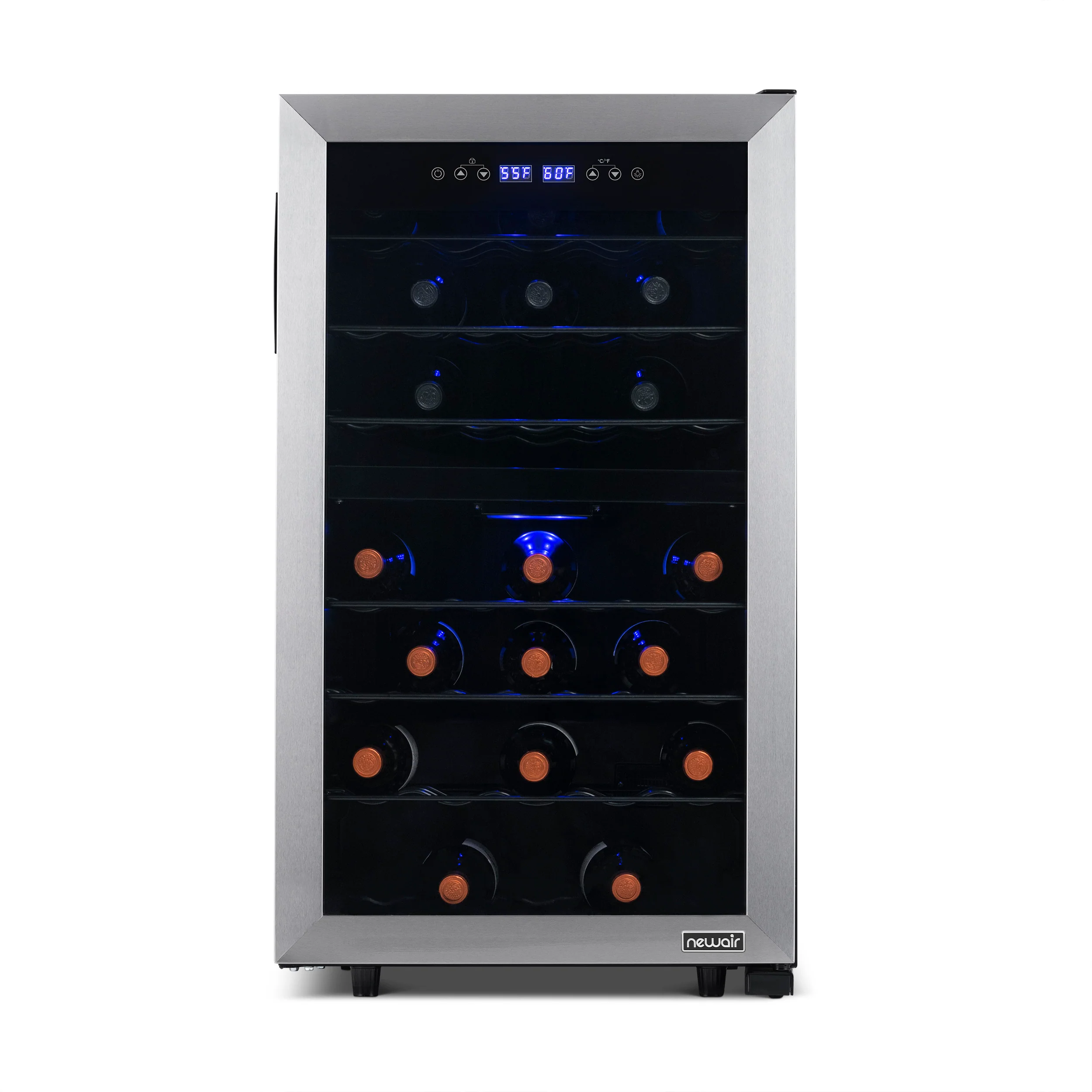 2025 Refrigerador de Vinos Independiente Newair® de Acero Inoxidable – 43 Botellas – 18,9