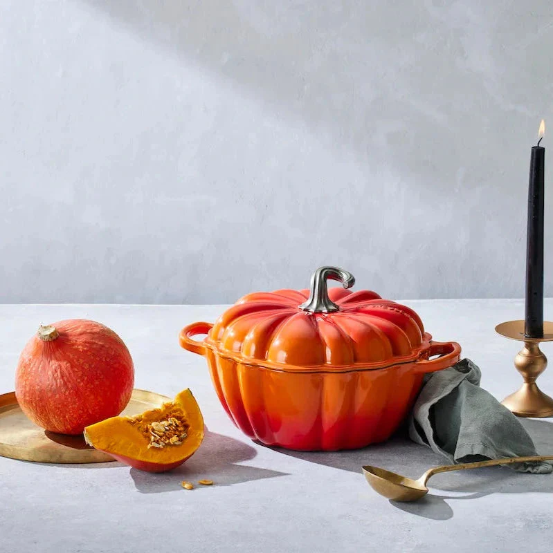2025 Le Creuset - Cocotte / Sartén para asar Signature Calabaza naranja 24 cm 3,7 l