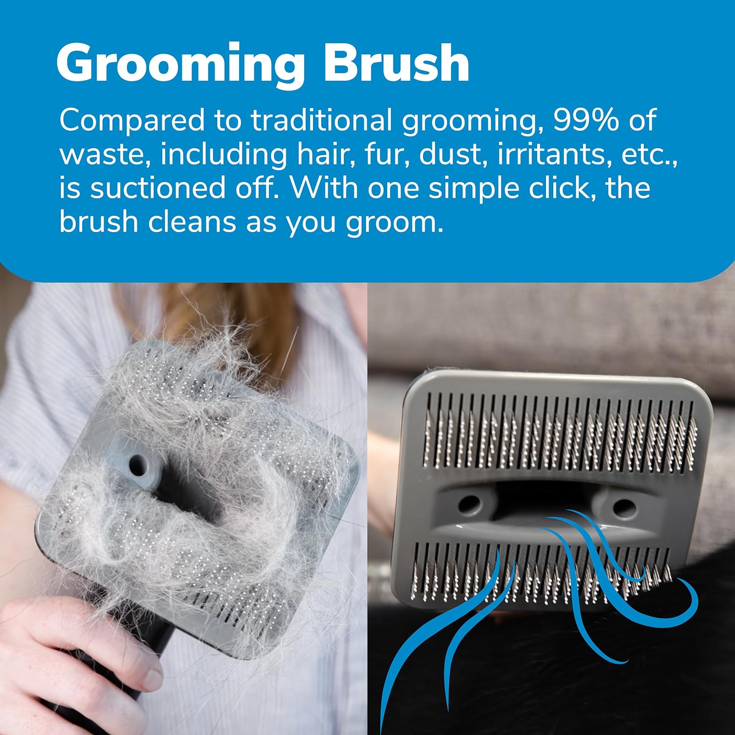 2025 Kit de Aspiradora para Acicalado Profesional Plus FurMe - 5 Herramientas para Mascotas con Contenedor de 2L