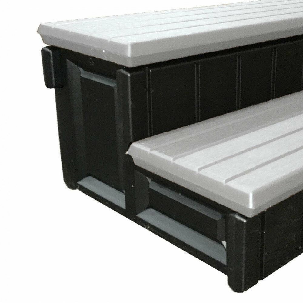 Leisure Accents Escalones con Compartimento de Almacenamiento para Jacuzzi de Patio de 36 Pulgadas