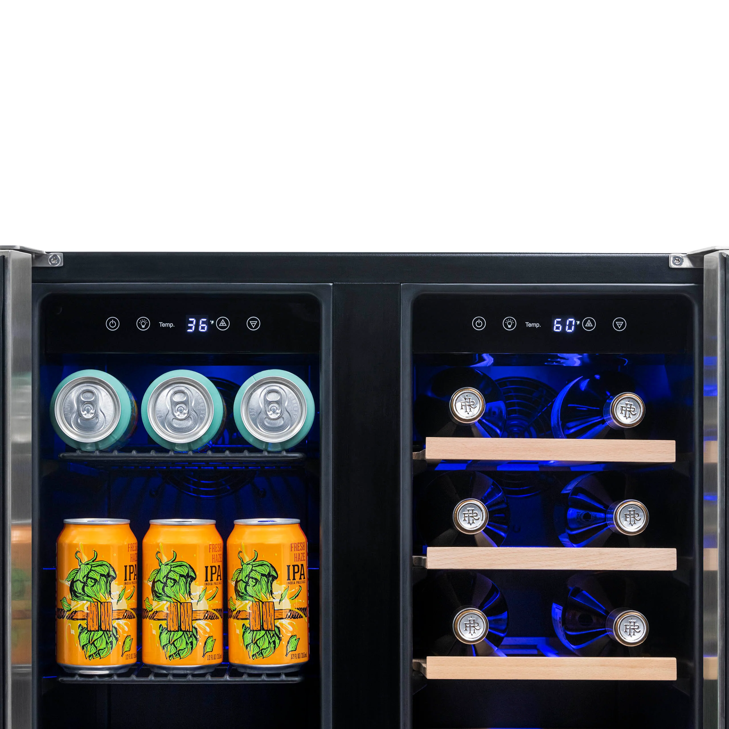 2025 Newair® Refrigerador Premium para Bebidas Empotrable de Doble Zona – 58 Latas y 18 Botellas – 24