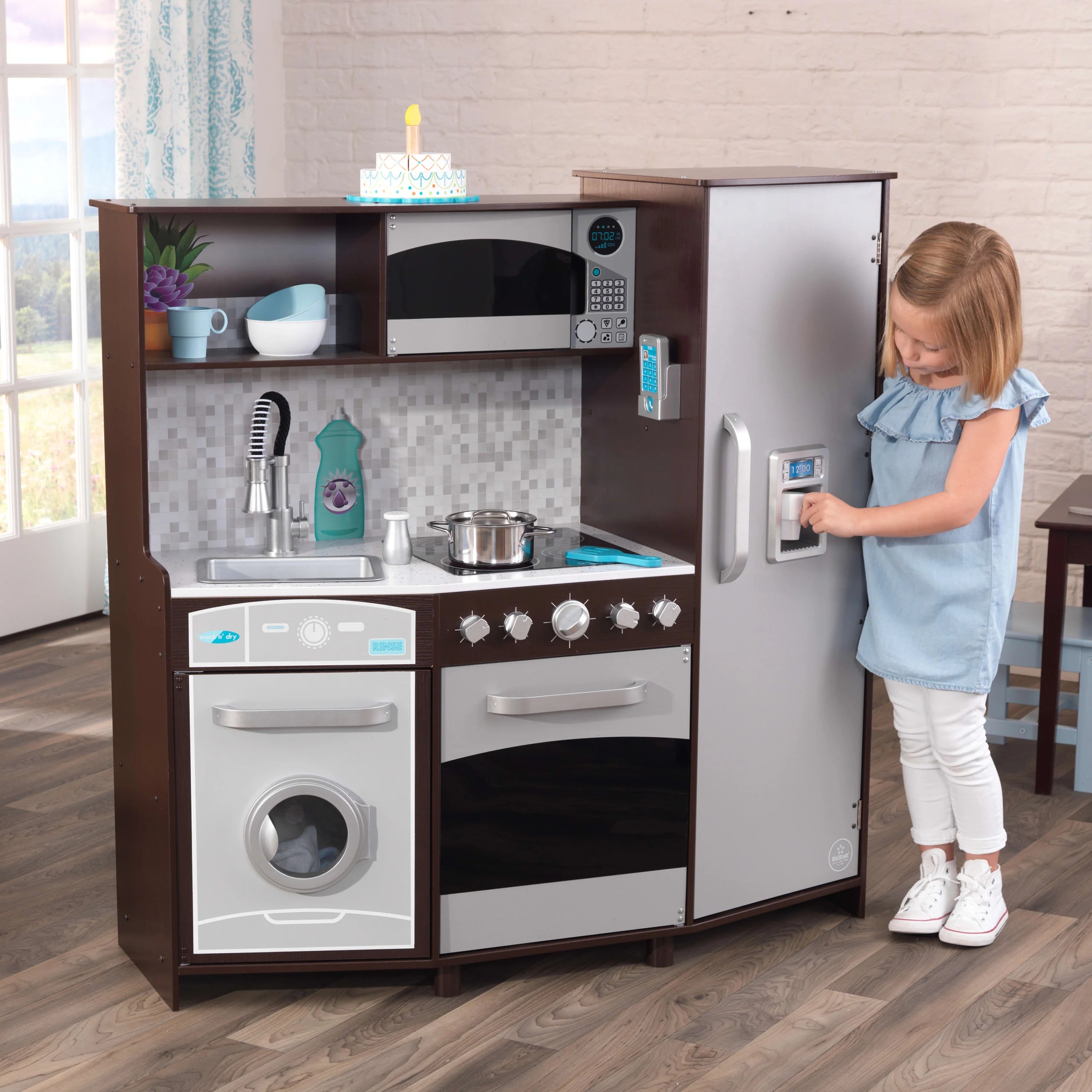 Cocina de Juego KidKraft Grande de Madera con Luces y Sonidos – Espresso