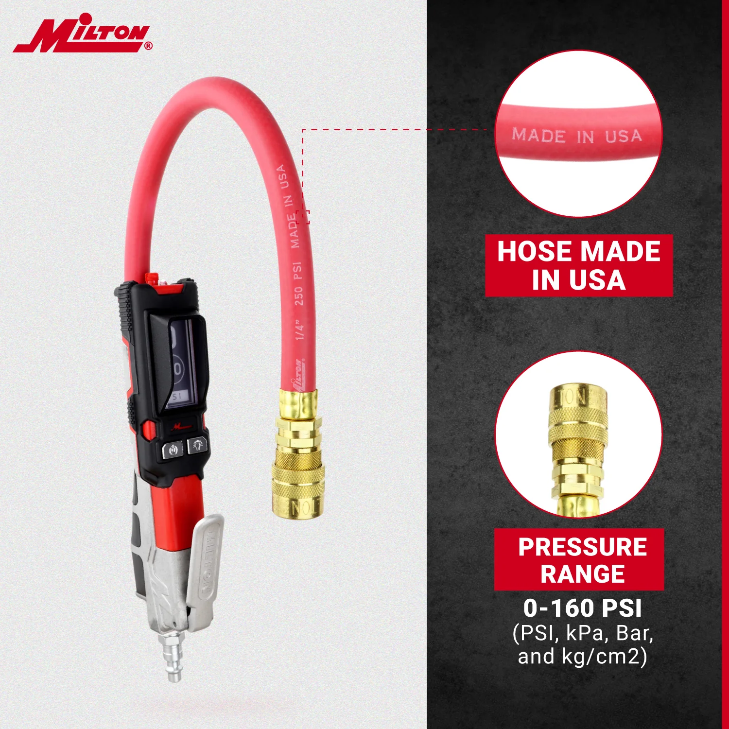 2025 Inflador Digital de Precisión NEW & IMPROVED – 0-160 PSI, Precisión Extrema ±0,25 %, Modelo S580e