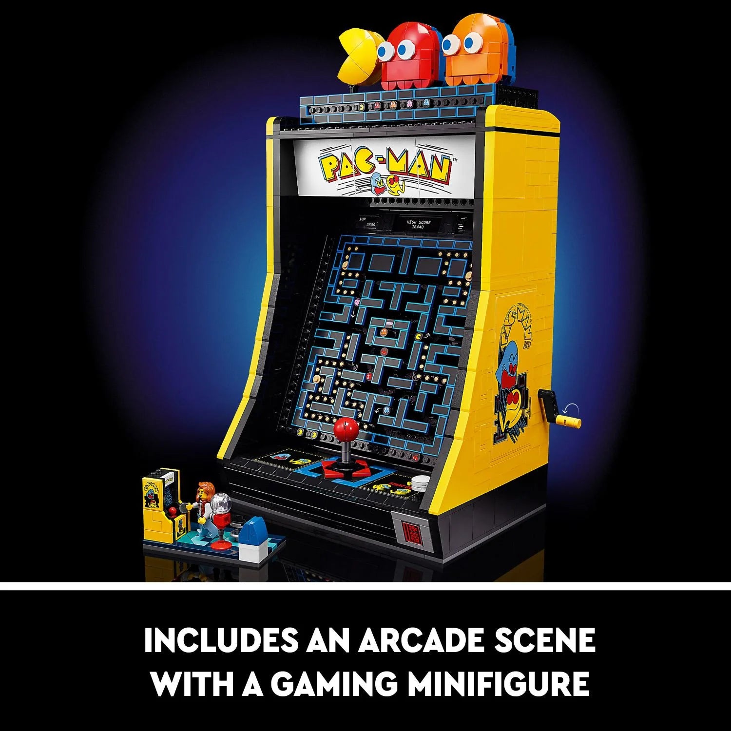 LEGO Icons Arcade PAC-MAN 10323 – Set de Construcción para Adultos, Replica de un Clásico Videojuego, Regalo Nostálgico para Fans de Juegos Retro y Decoración Vintage, Incluye Figuras de PAC-MAN, BLINKY y CLYDE