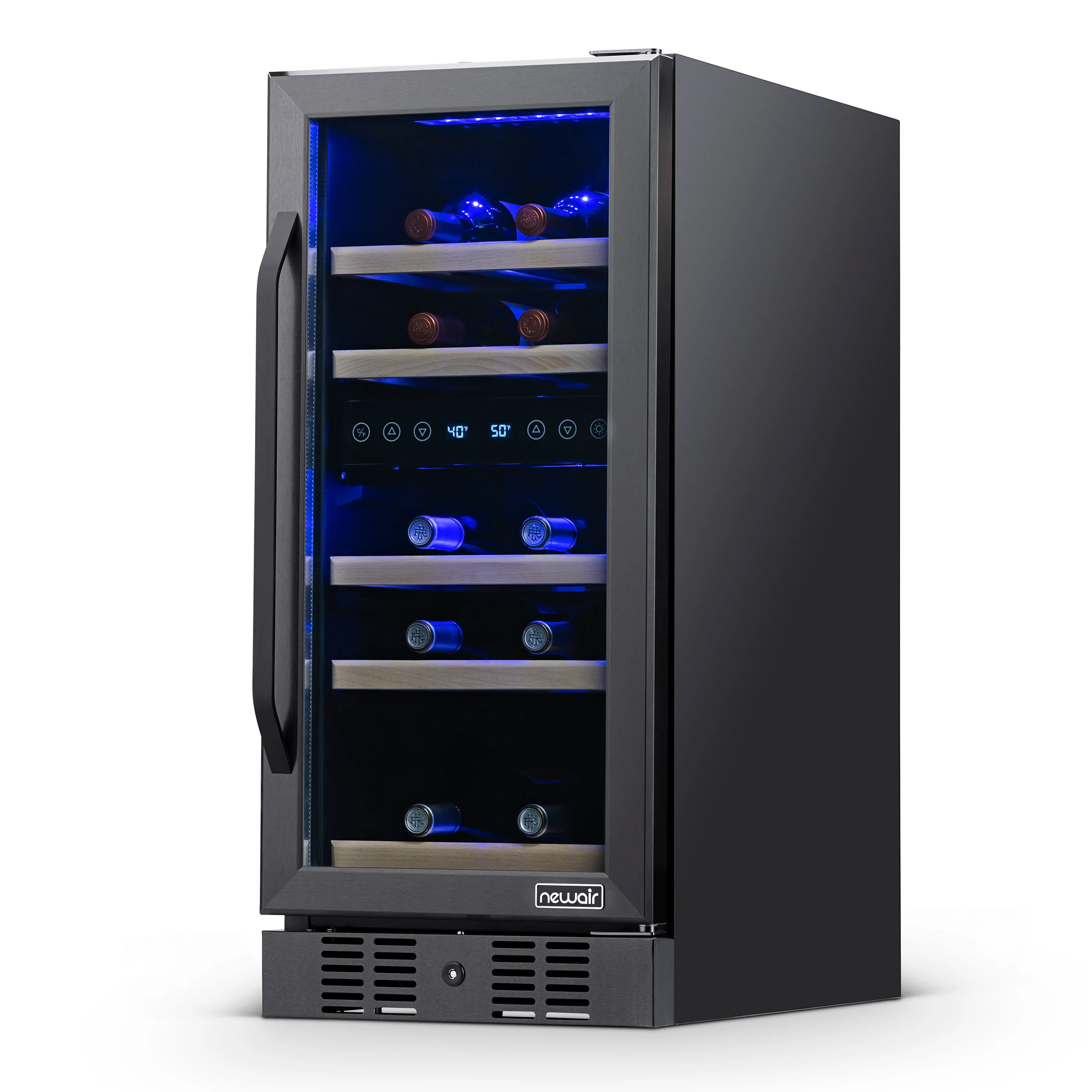 2025 Newair® Refrigerador de Vinos Empotrable Negro – 29 Botellas – 14,8