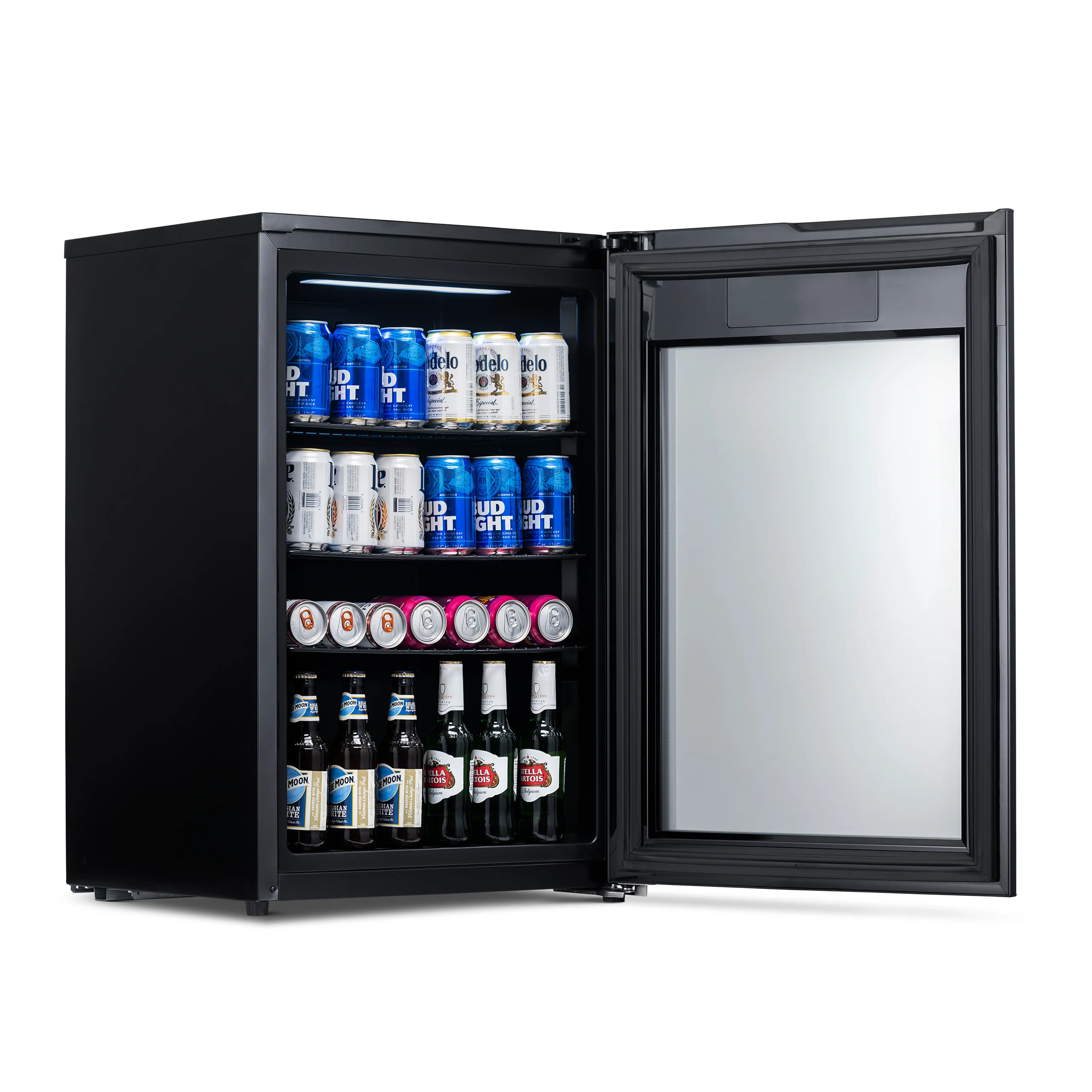 2025 Newair® Refrigerador de Bebidas Negro Independiente para 125 Latas con Función de Congelación Rápida – 22,1”