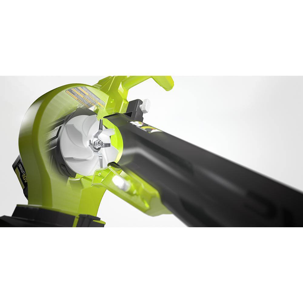 2025 RYOBI Aspirateur-Souffleur sans fil 40V Vac Attack aveRYOBI Aspiradora-Sopladora Inalámbrica 40V Vac Attack con Función Trituradora, (2) Baterías 5.0 Ah y Cargador - Modelo c Fonction Broyeur, (2) Batteries 5.0 Ah et Chargeur - Modèle RY40451-2B