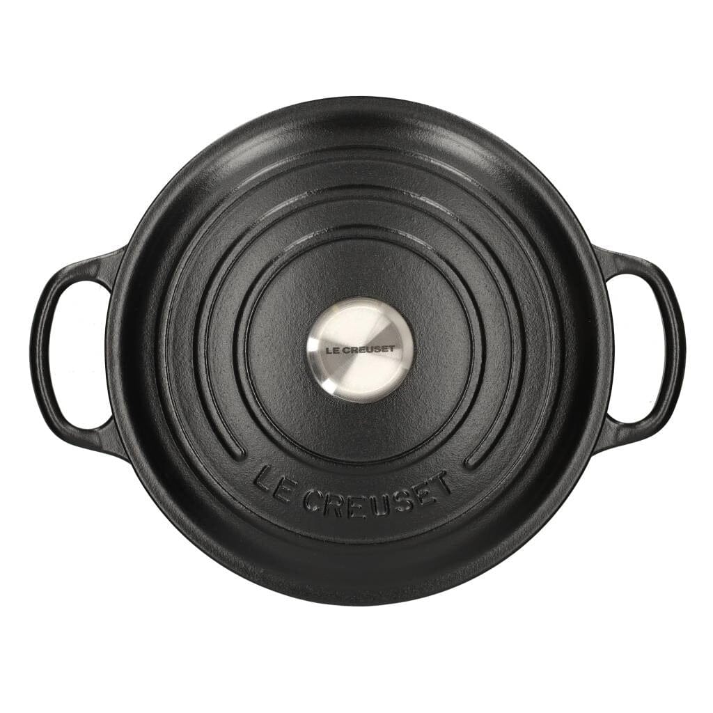 2025 Le Creuset - Cazuela / sartén para asar Signature redonda Negro Mate 18 cm 1,8 l (interior negro)