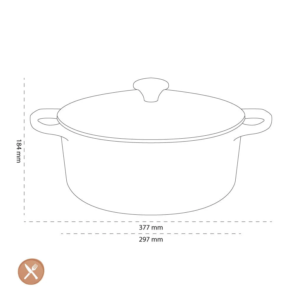2025 Le Creuset - Sartén para asar / guisar Signature redonda Mate negro 28 cm 6,7 l (interior negro)