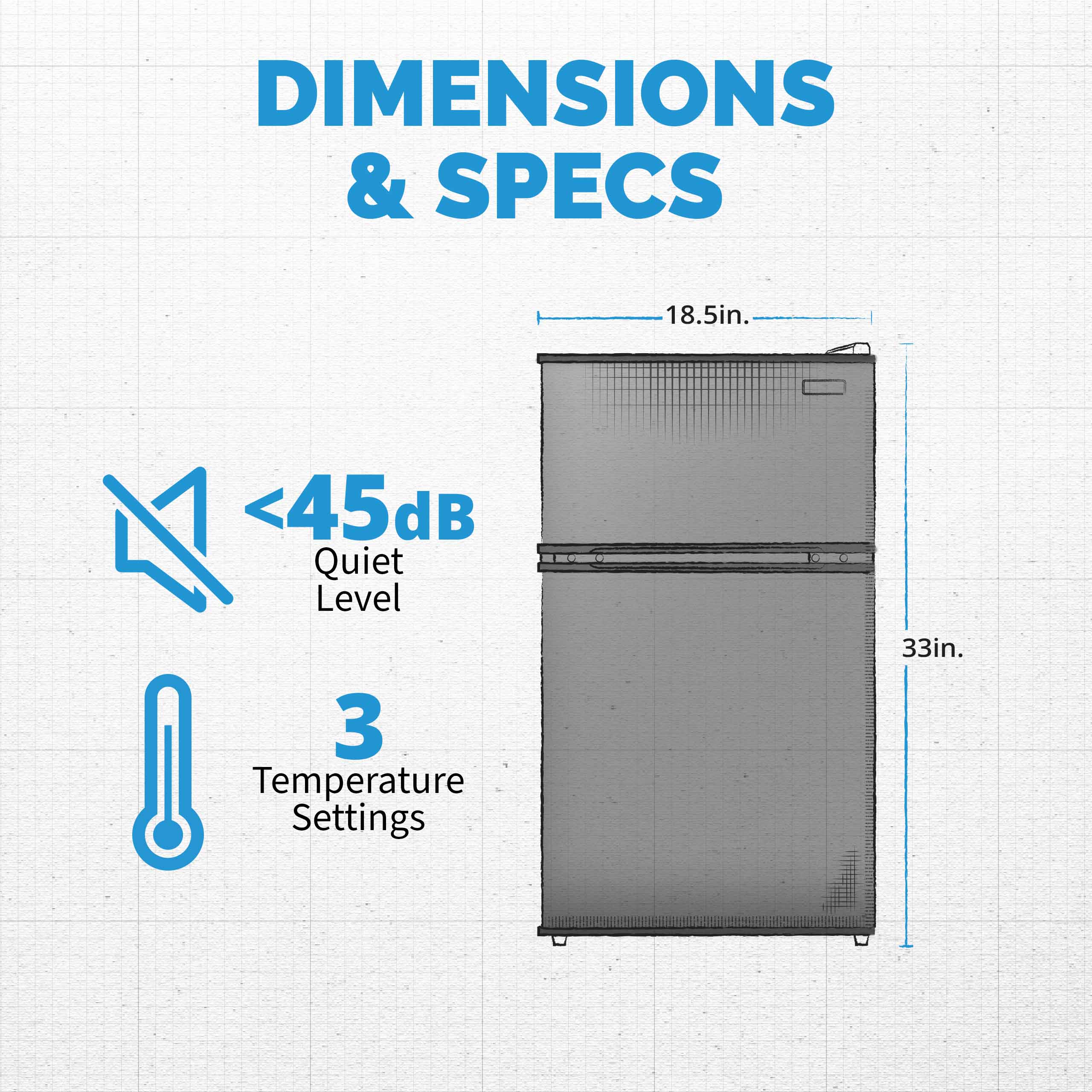 2025 Refrigerador Mini Bar Compacto Newair con Congelador – Negro (3,1 pies³)