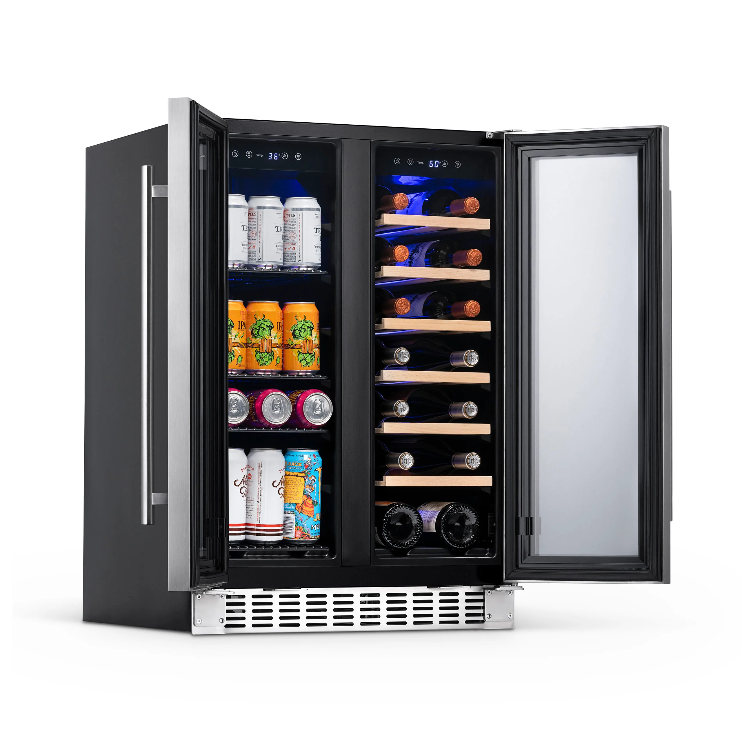 2025 Newair® Refrigerador Premium para Bebidas Empotrable de Doble Zona – 58 Latas y 18 Botellas – 24