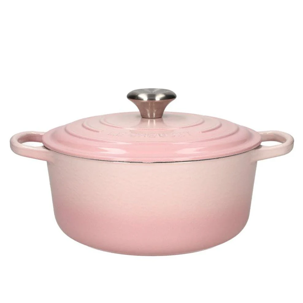 2025 Le Creuset - Sartén para asar / guisar Signature redonda rosa concha 24 cm 4,2 l