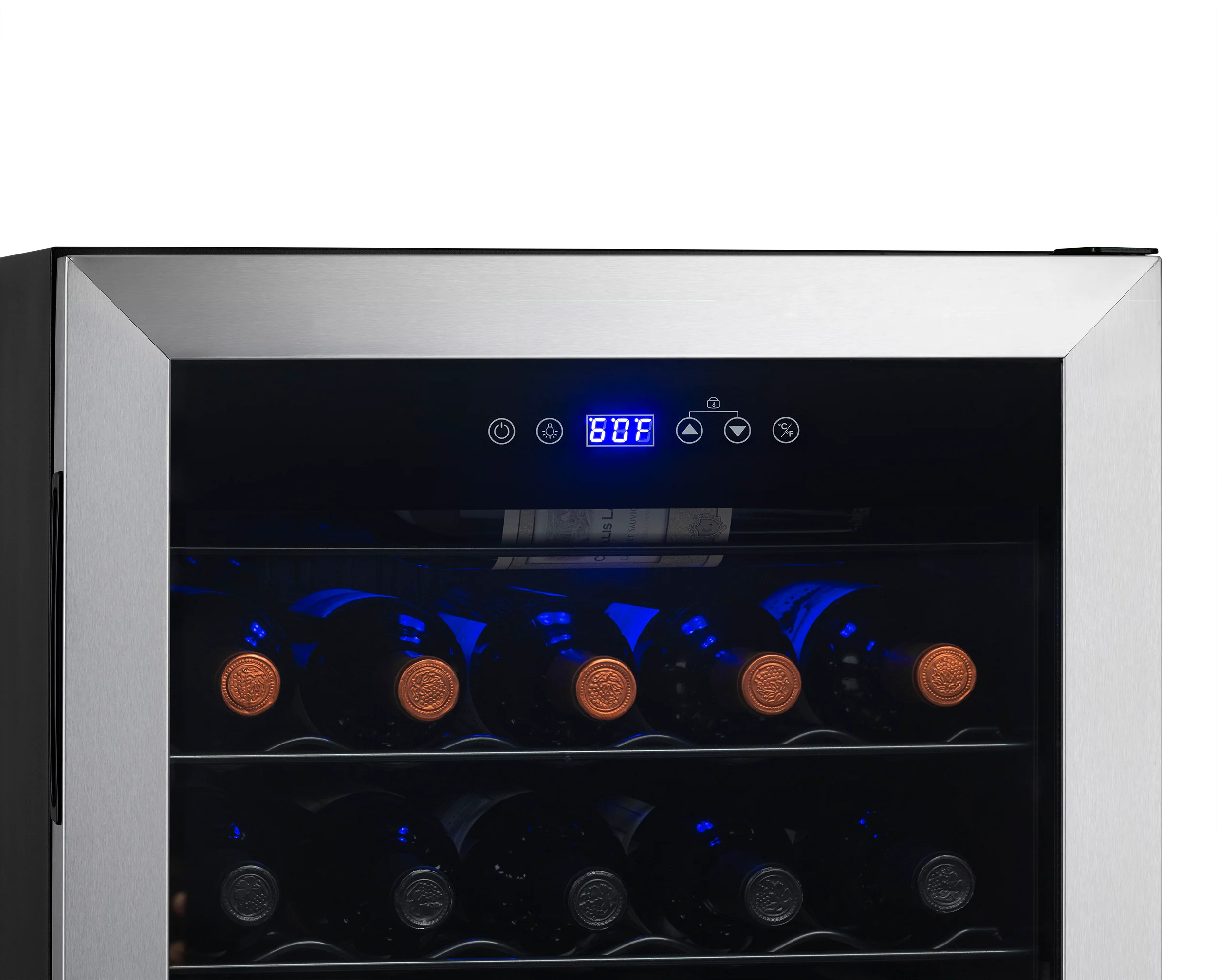 2025 Refrigerador de Vinos Independiente Newair® de Acero Inoxidable – 33 Botellas – 18,9