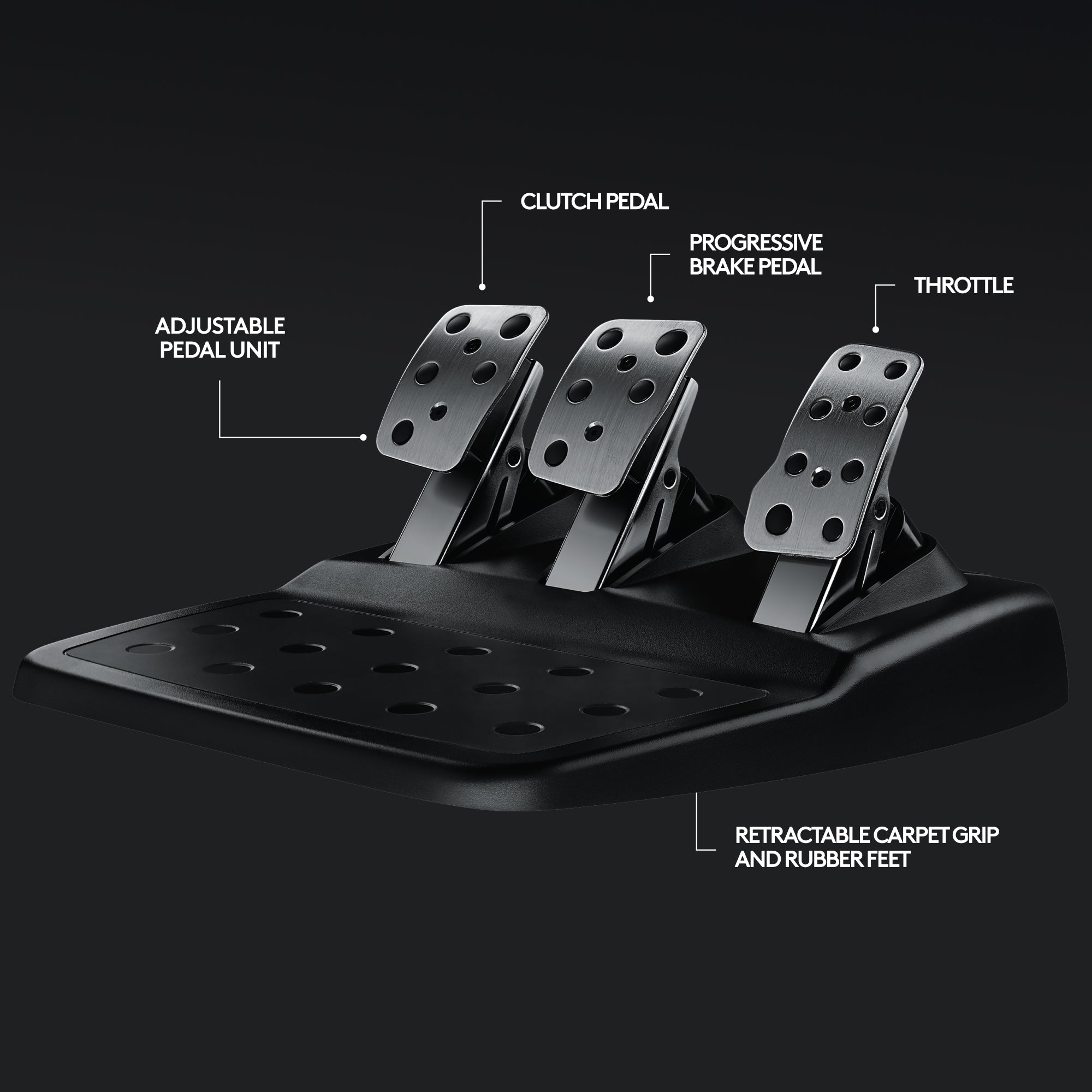 Logitech – Volante de Carreras G29 Driving Force y Pedales de Piso para PS5, PS4, PC, Mac – Negro