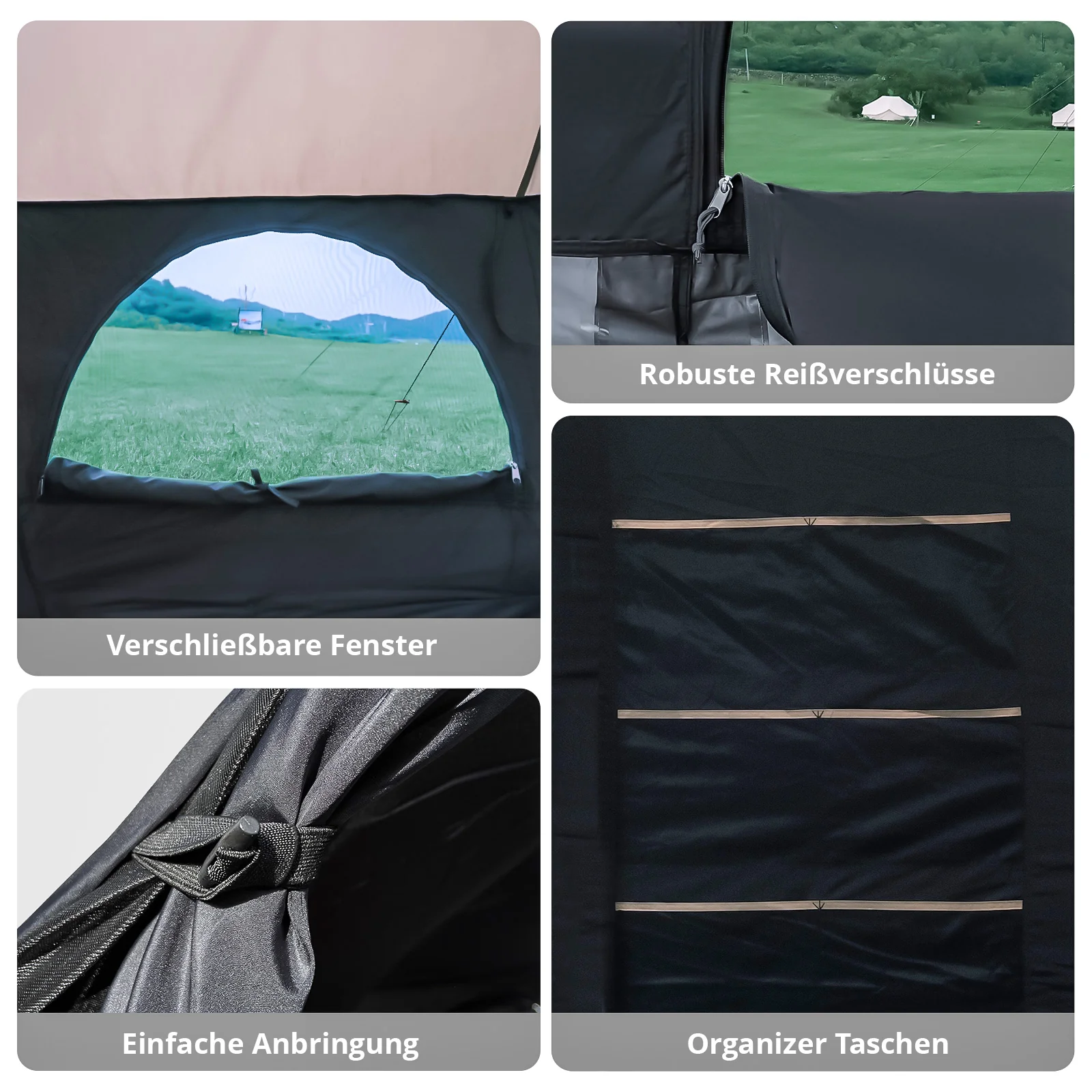 2025 KingCamp Tienda interior para Khan Palace – Cabina de descanso oscurecedora con ventilación de malla, suelo impermeable y espacio para 2 personas