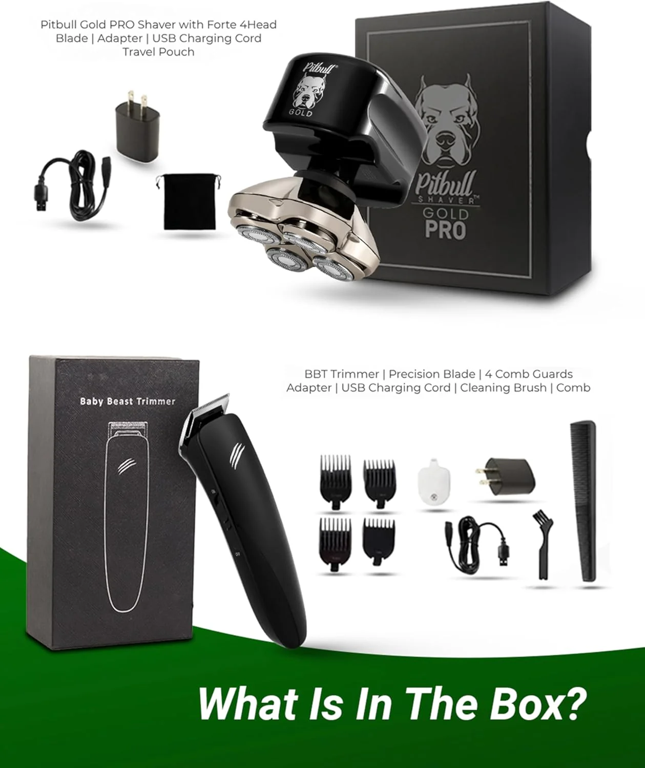 2025 Pitbull Gold PRO – Afeitadora eléctrica para cabeza y rostro