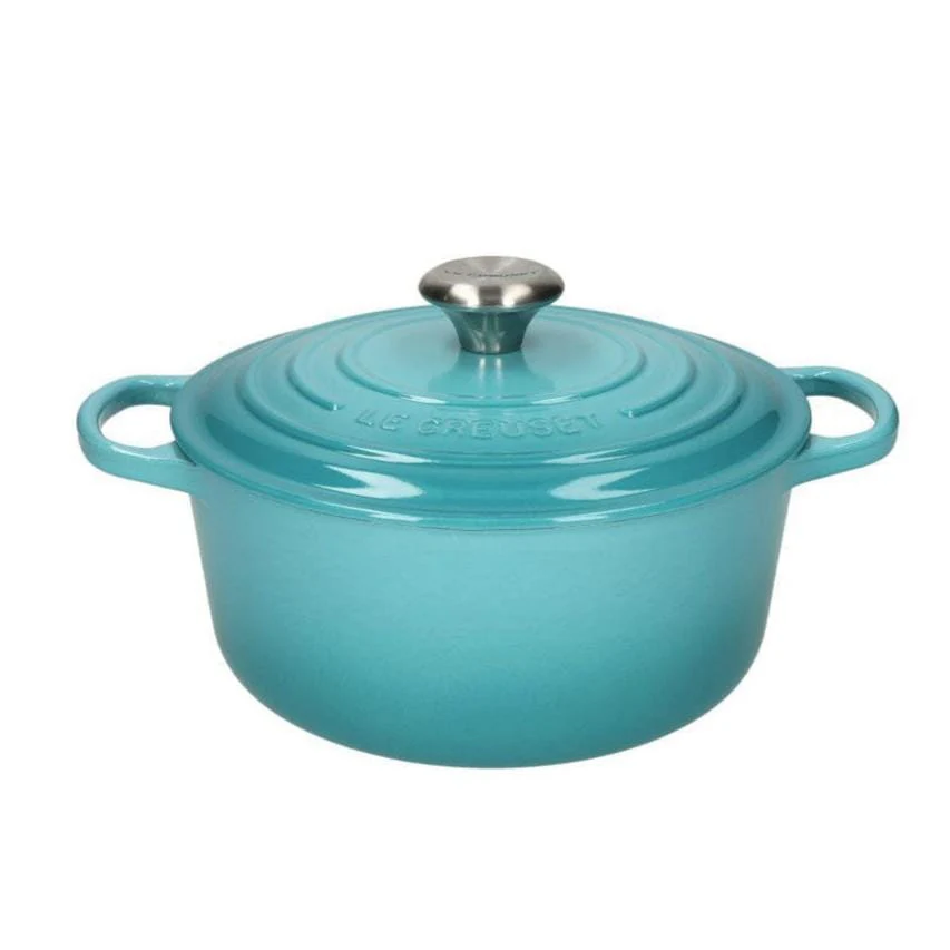 2025 Le Creuset - Cazuela / sartén para asar Signature redonda Azul Caribe 20 cm 2,4 l