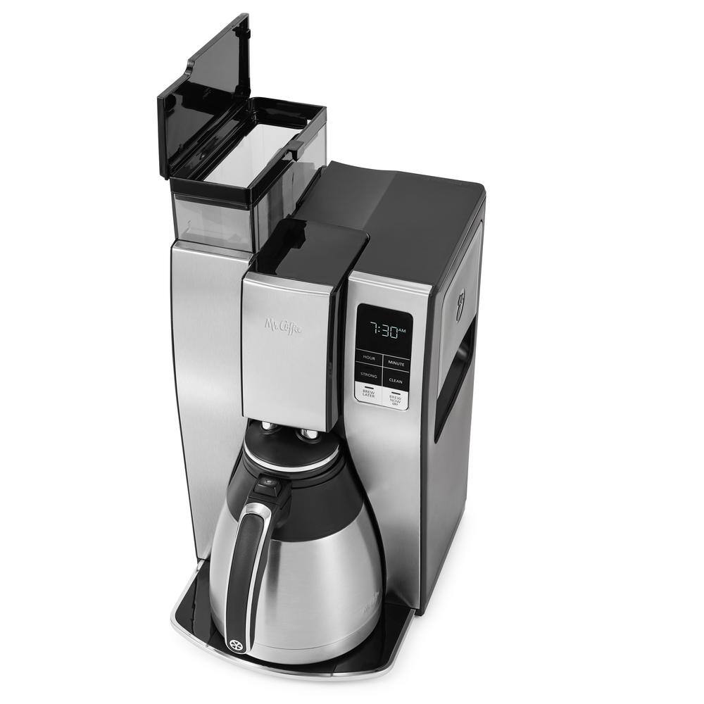 2025 Cafetera Programable Mr. Coffee de 10 Tazas en Acero Inoxidable con Jarra Térmica – Modelo 2133734