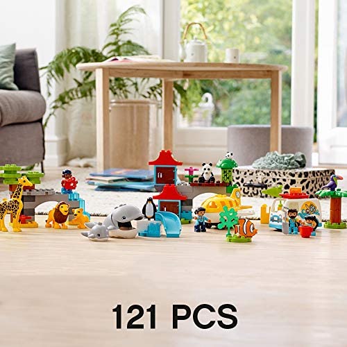 LEGO DUPLO Ciudad Animales del Mundo 10907, Set Exclusivo de Bloques de Construcción (121 Piezas)
