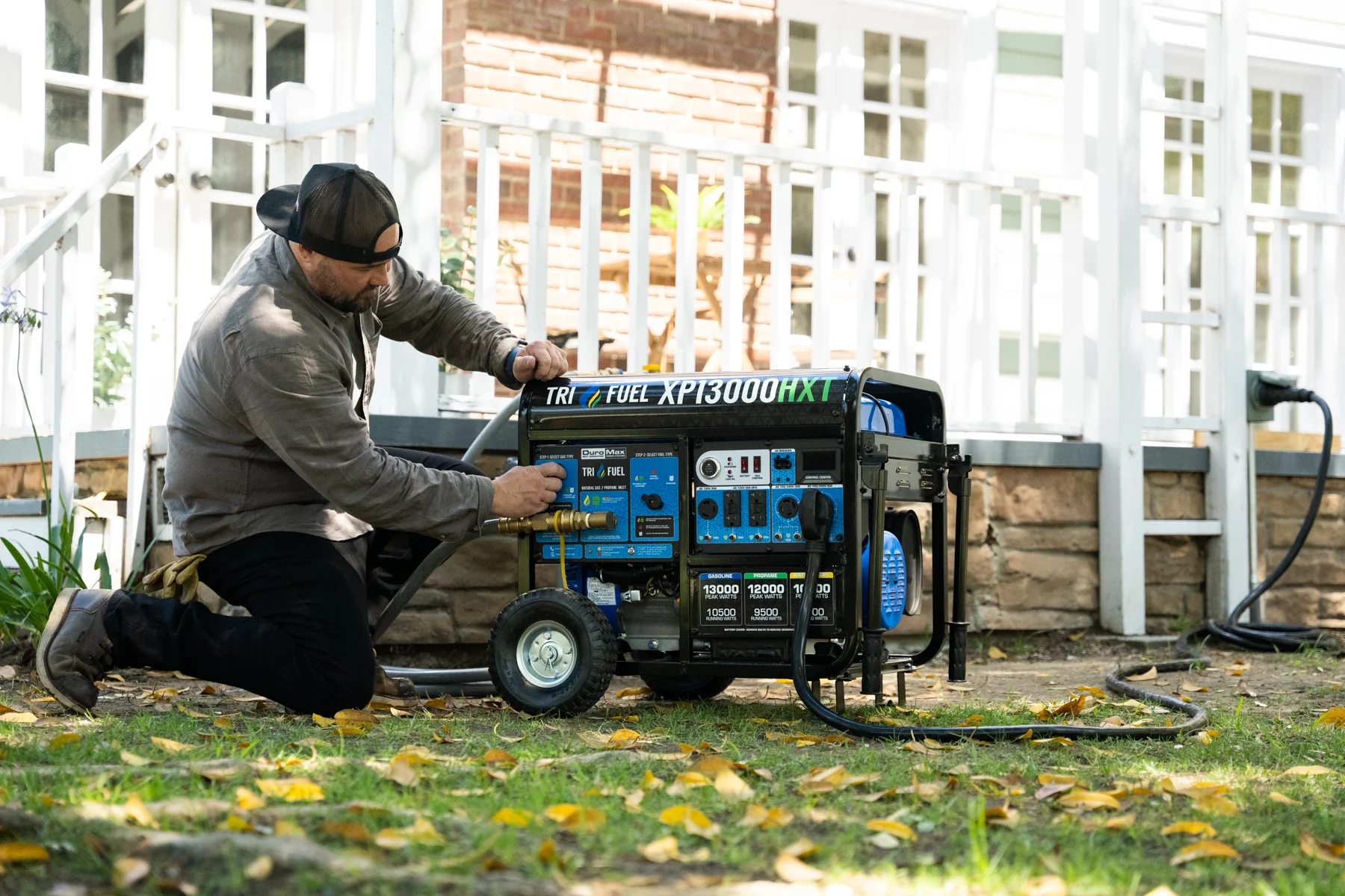 2025 Generador Portátil Trifuel 13 000 W HXT con Alerta de Monóxido de Carbono (CO)