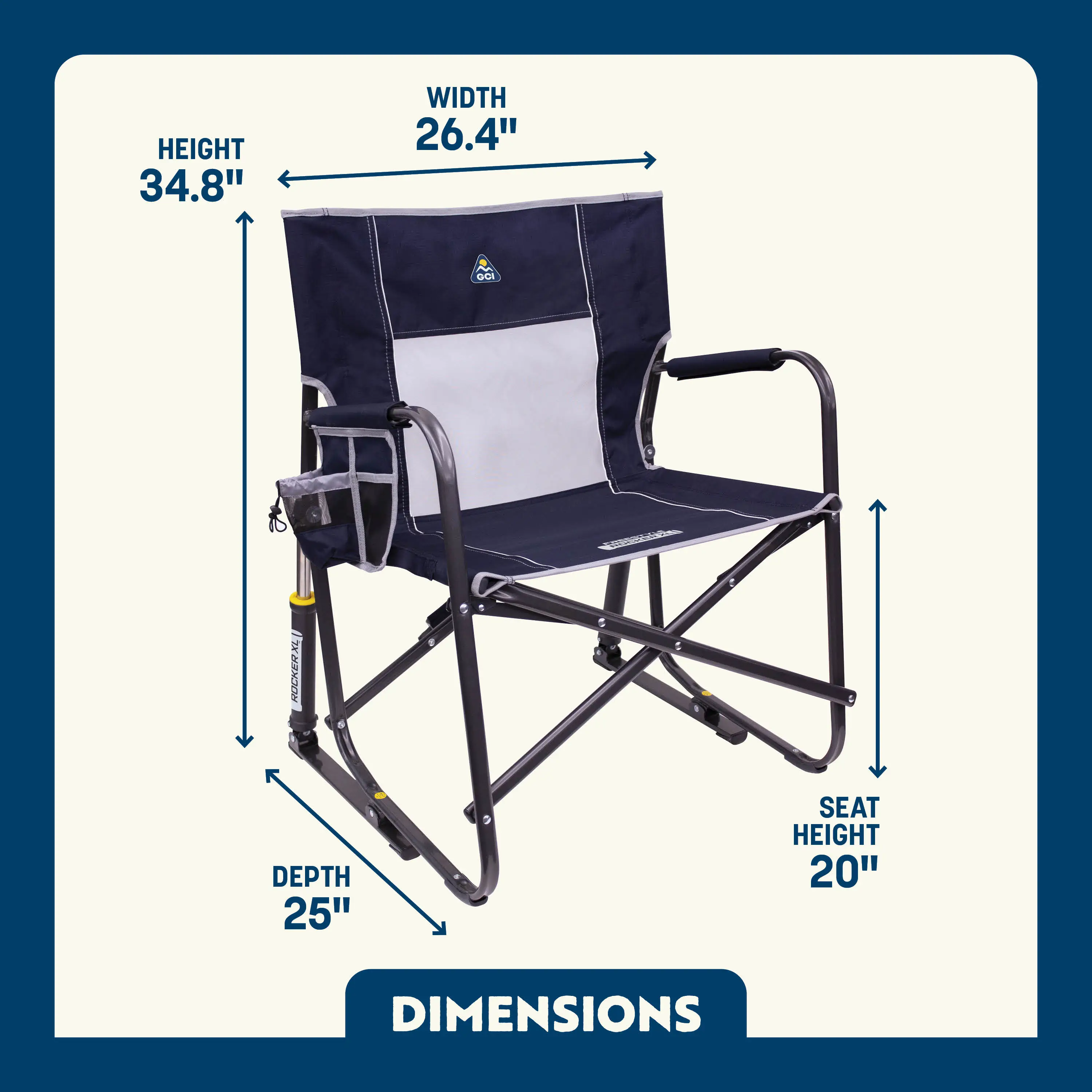 2025 Silla Mecedora Freestyle Rocker XL™ – Comodidad Extra Grande con Tecnología Spring-Action, Capacidad de 400 lbs