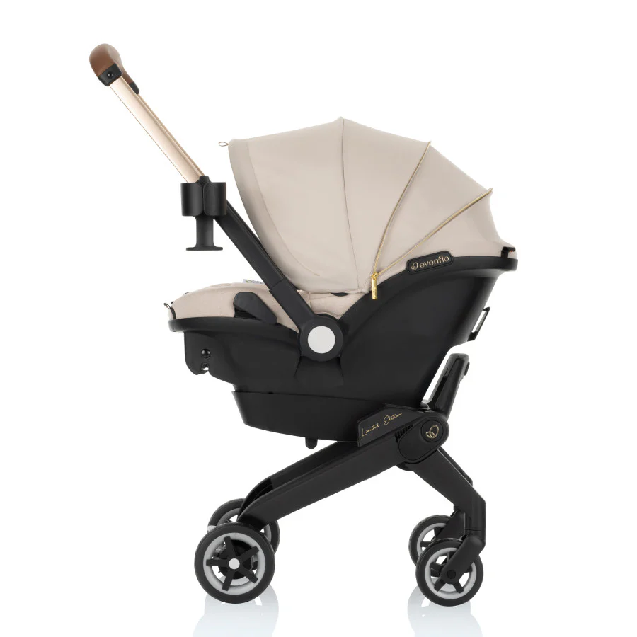 2025 Evenflo Shyft DualRide Combo Arnés-Capazo para Bebé Edición Limitada con Tela Green & Gentle