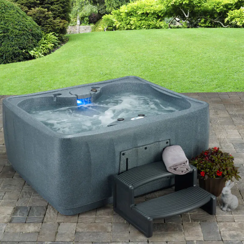 AquaRest Spas, equipado con bombas Jacuzzi® – Spa rectangular Plug and Play para 4 personas, 12 chorros