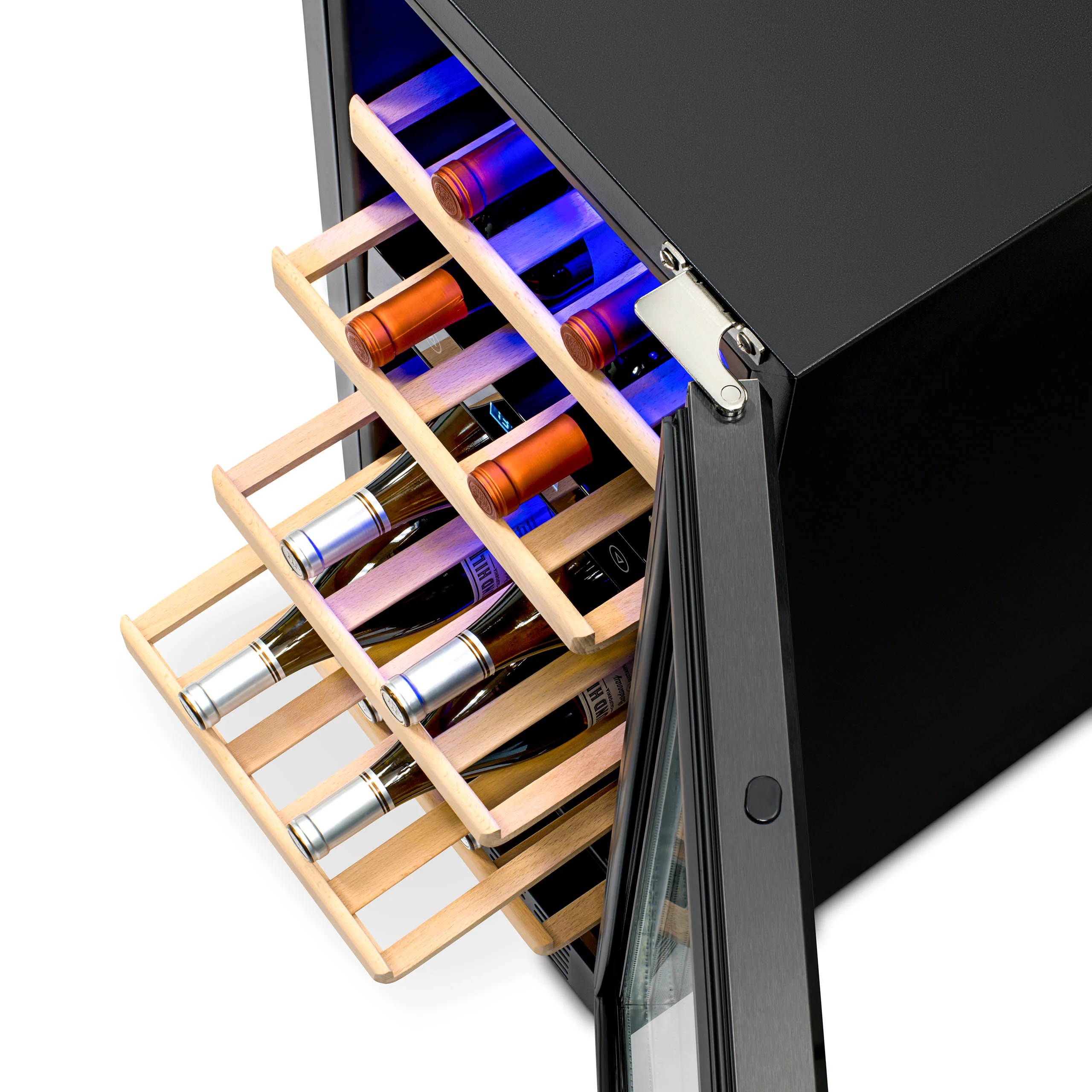 2025 Newair® Refrigerador de Vinos Empotrable Negro – 29 Botellas – 14,8