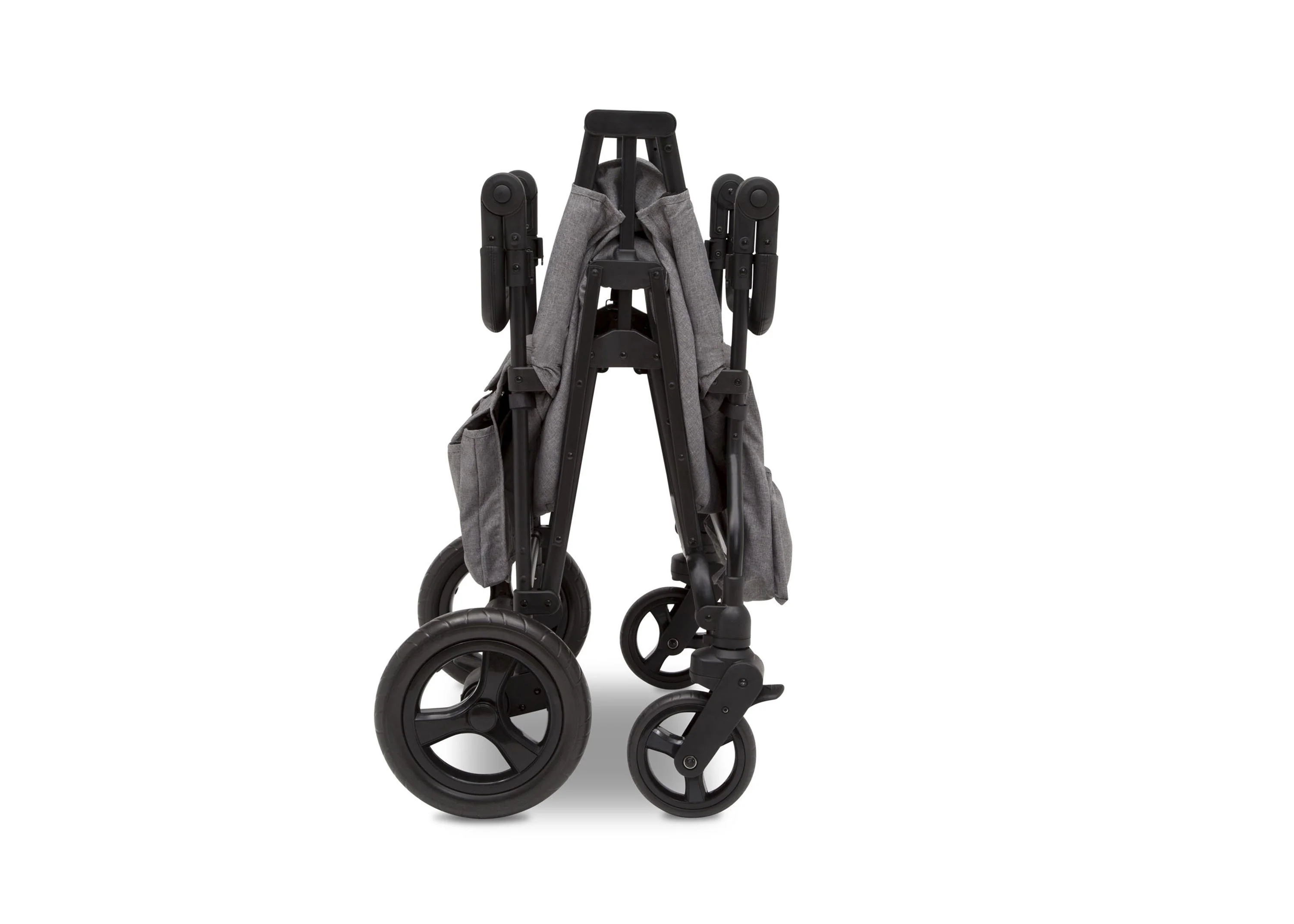 2025 Jeep Wrangler Stroller Wagon de Delta Children – 3 Modos: Portabebés, Cochecito y Carrito, Suspensión, Capota UV, Compatible con Sillas de Auto, Almacenamiento Múltiple, Manillares Ajustables