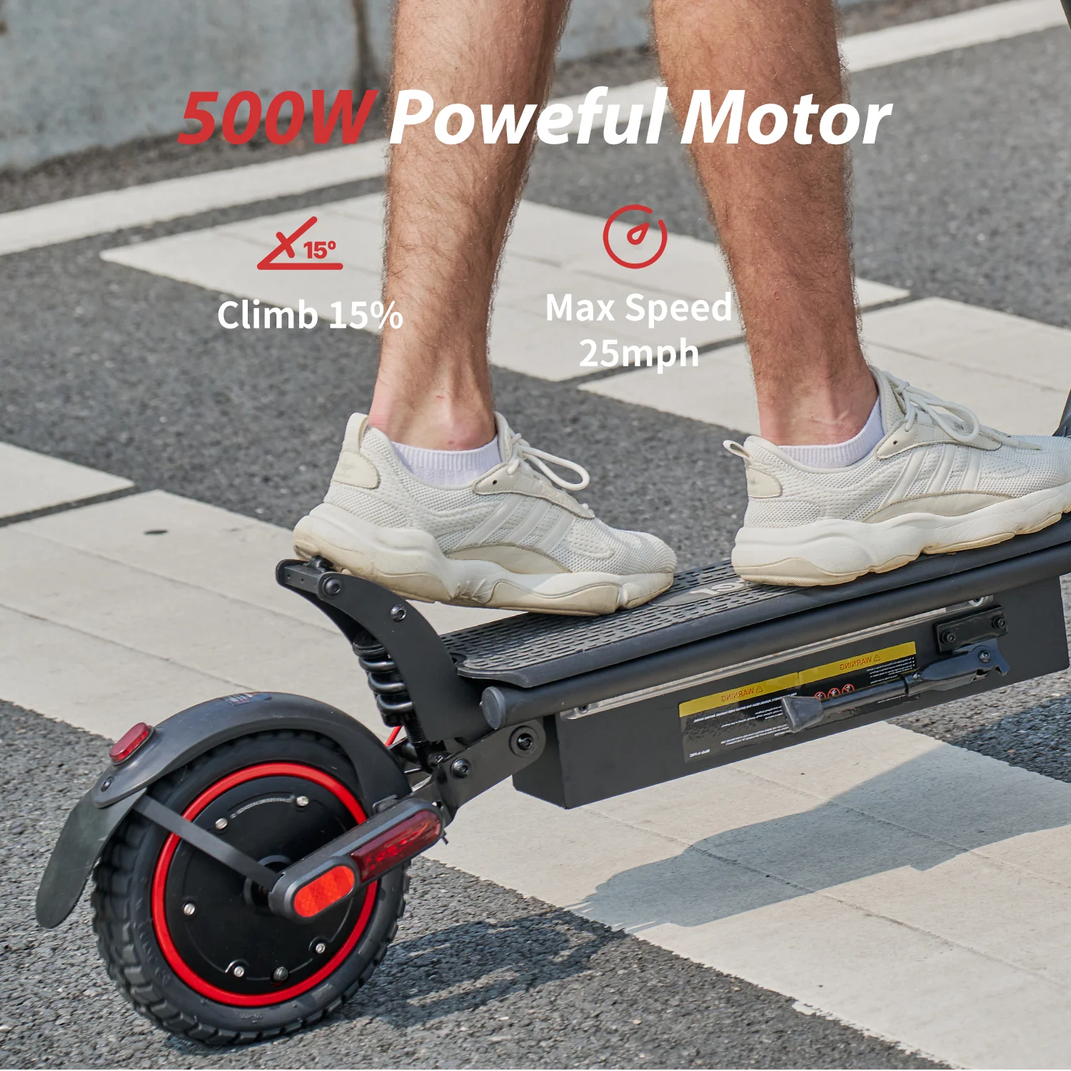 2025 Patinete Eléctrico iScooter W8 500W con Neumáticos Todo Terreno