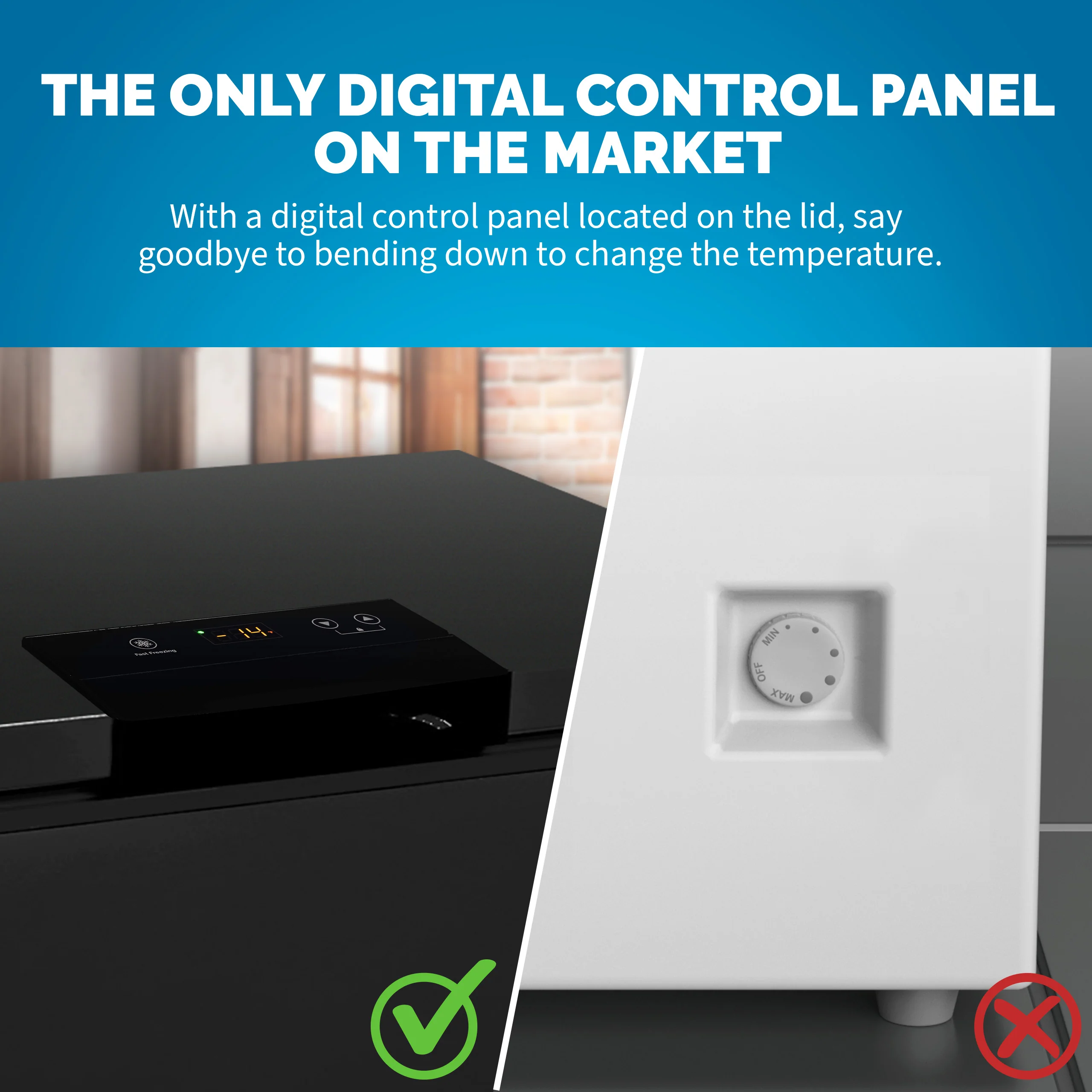 2025 Congelador Horizontal Mini-Profunfo Newair – 5 pies³ – Negro