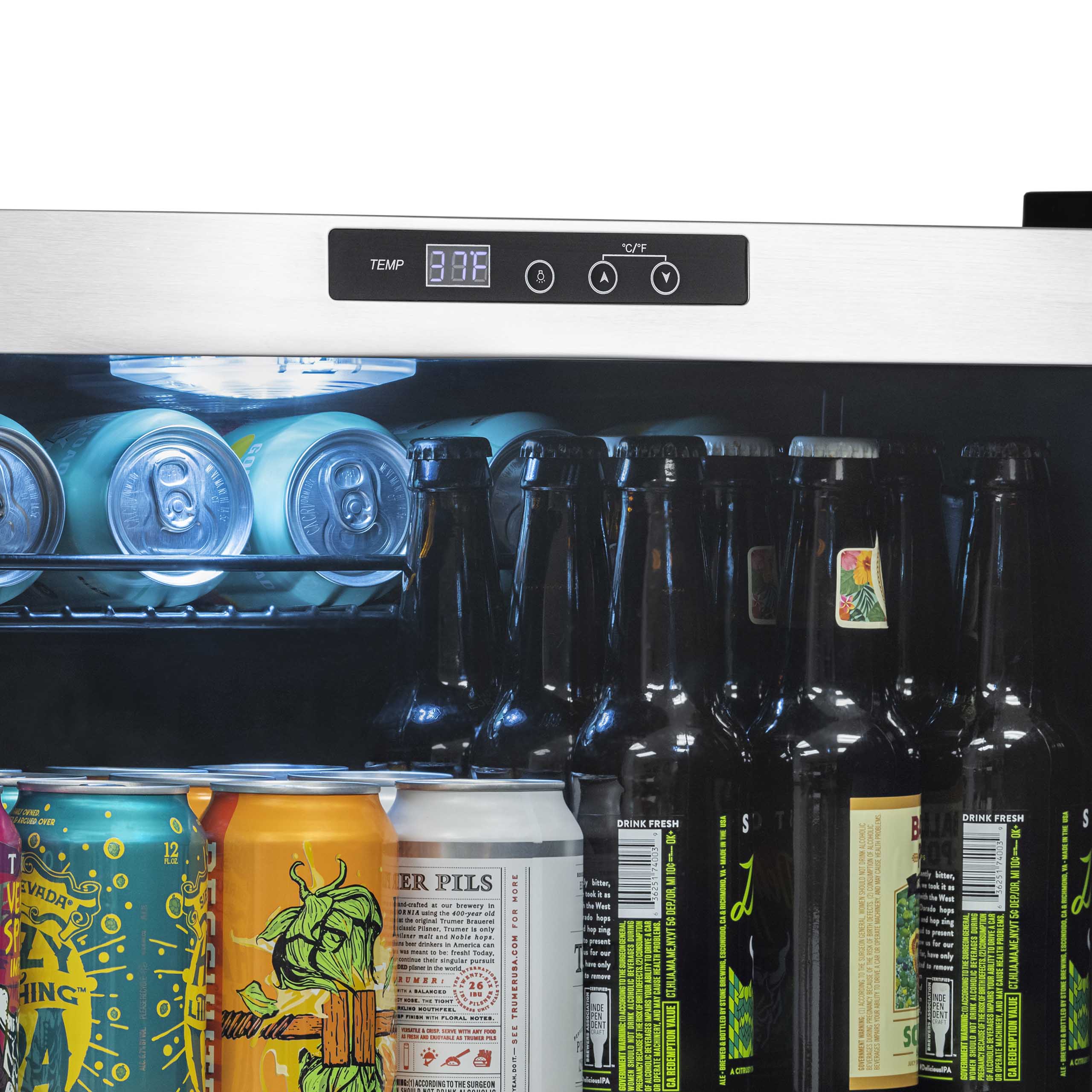 2025 Newair® Refrigerador de Bebidas Independiente en Acero Inoxidable – 160 Latas – 21,3