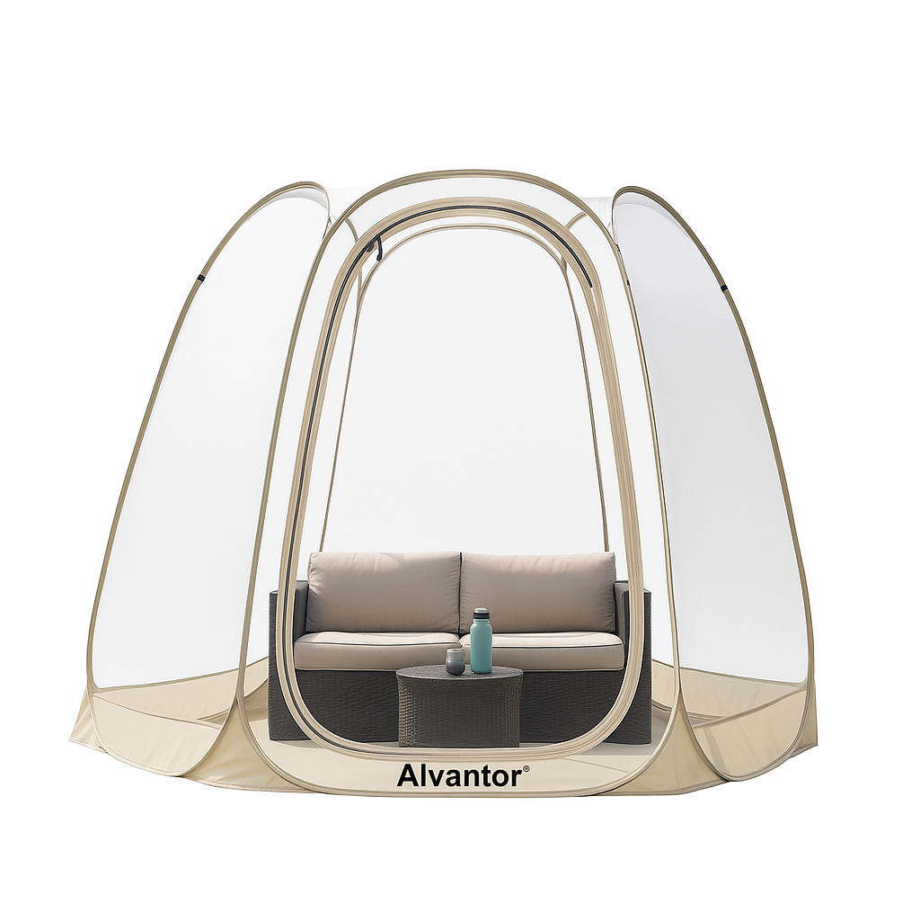 2025 Alvantor Burbuja Tienda Gazebo Pop Up, Refugio Tipo Igloo para 8-10 Personas, Carpa de Jardín y Patio