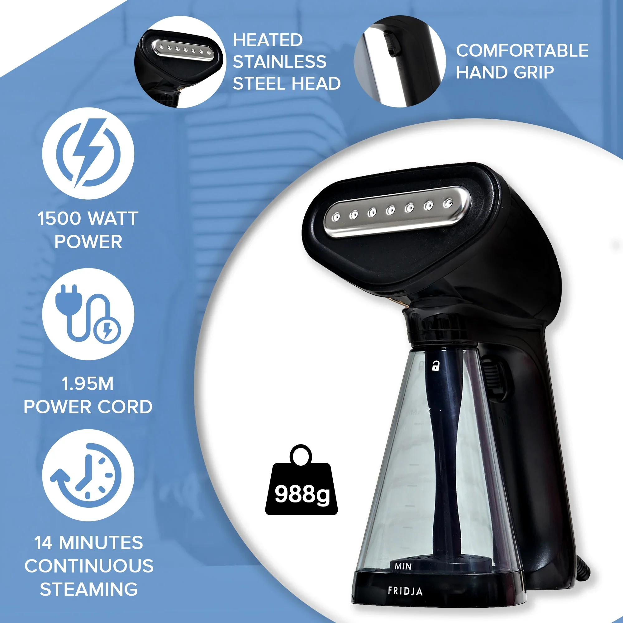 Fridja F10 - Vaporizador de Ropa Portátil