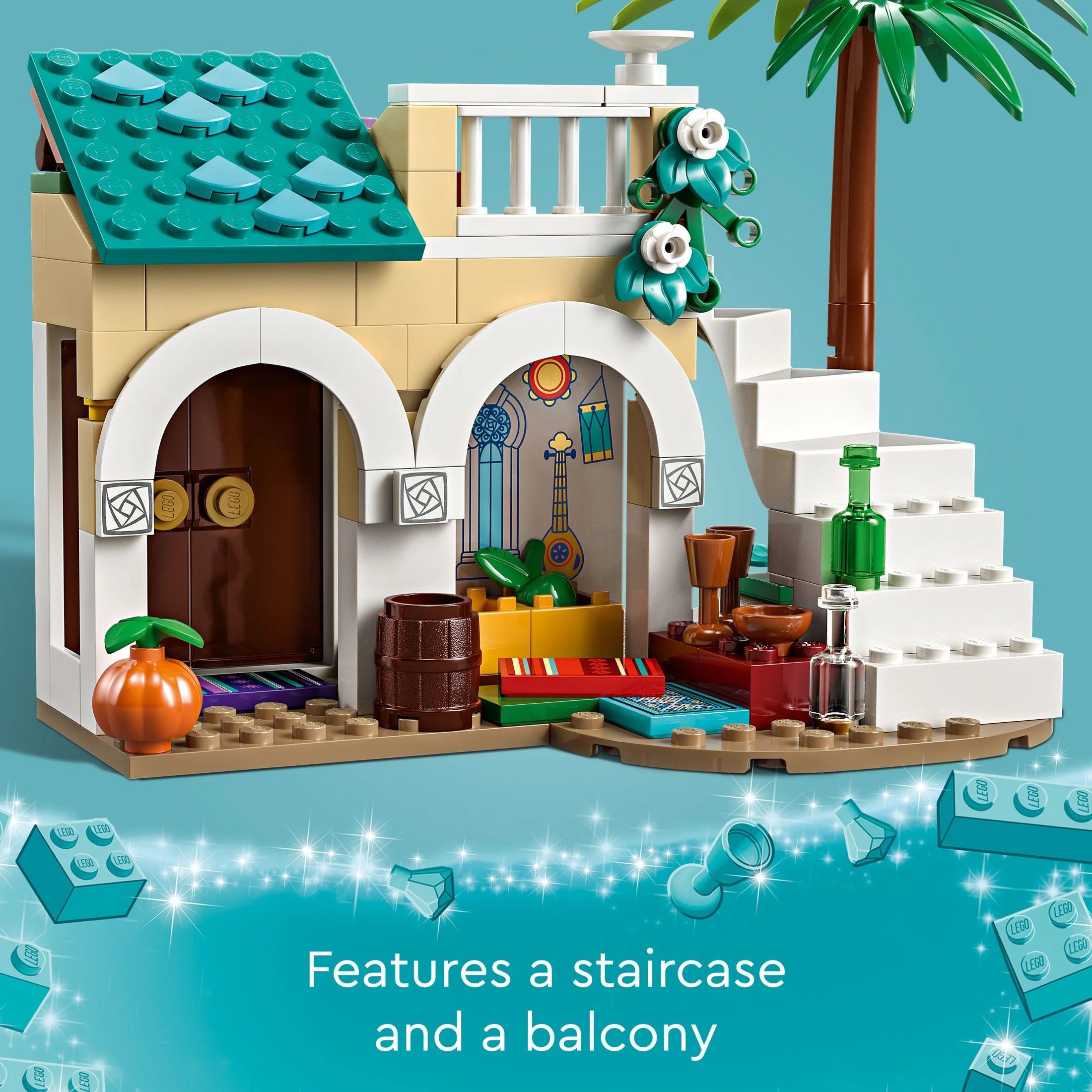 LEGO Disney Wish: Asha en la Ciudad de Rosas 43223 Set de Construcción, Un Modelo Construible de la Película de Disney para Inspirar Aventuras y Juego Creativo, Un Divertido Regalo para Niños y Fans a Partir de 6 Años