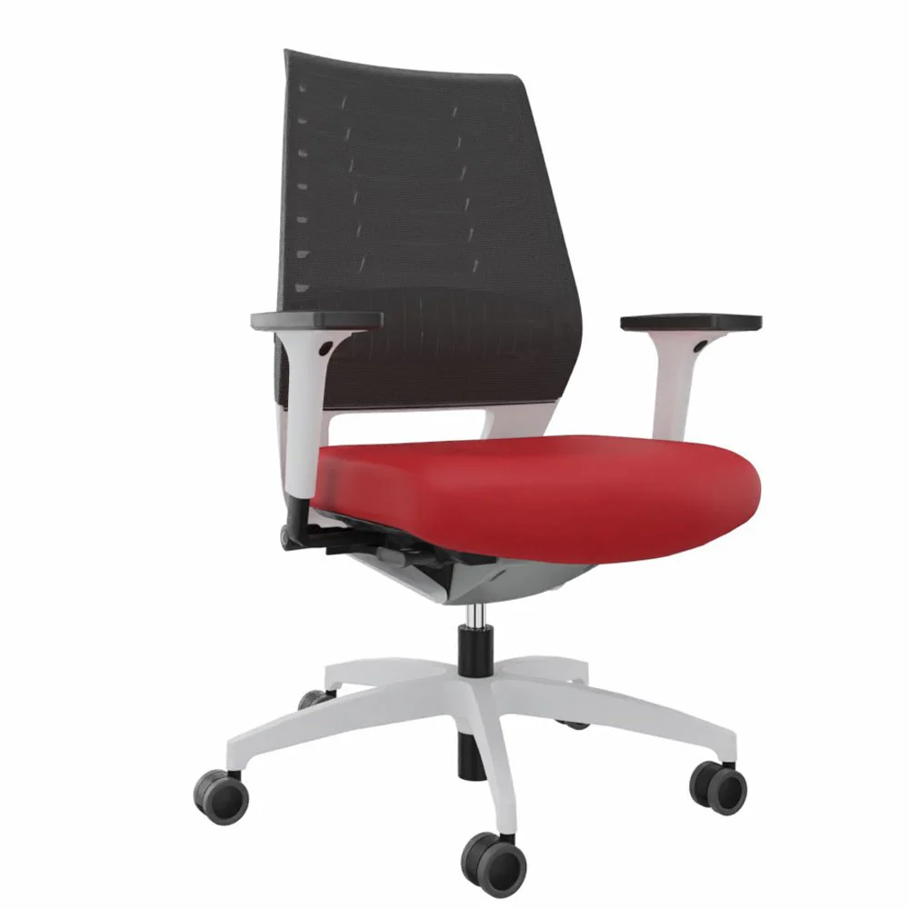 2025 Silla de Oficina Ergonómica Dauphin X-CODE XC 5380 – Respaldo Gris Grafito – Estructura Blanca