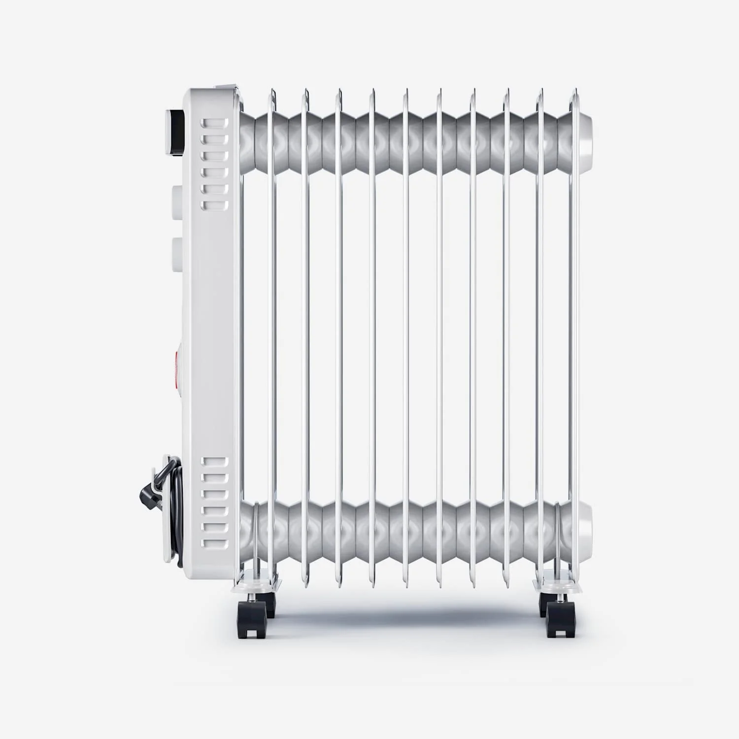 2025 Radiador de aceite 2500W, 11 aletas, con control termostático - Blanco