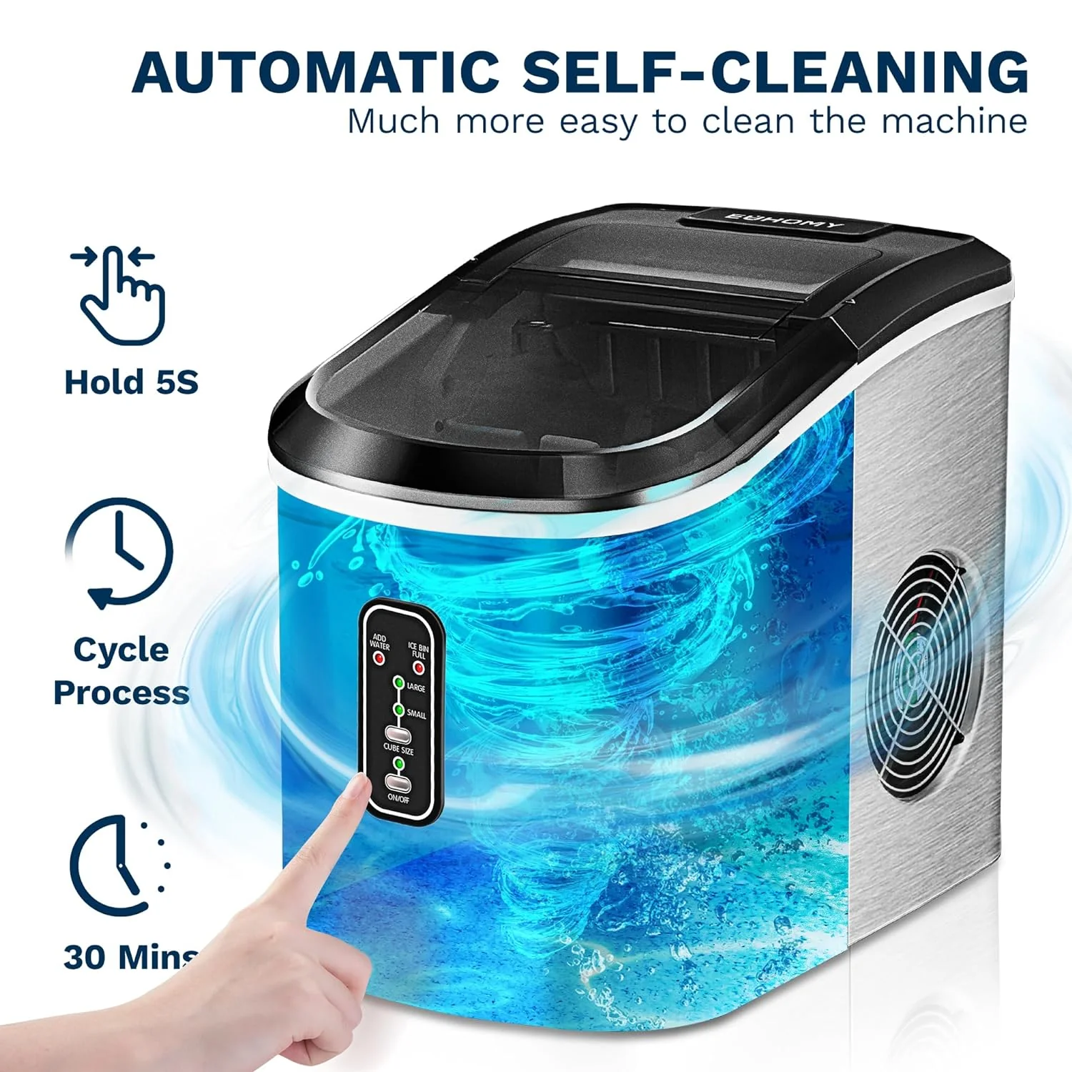 2025 Máquina de hielo EUHOMY 15
