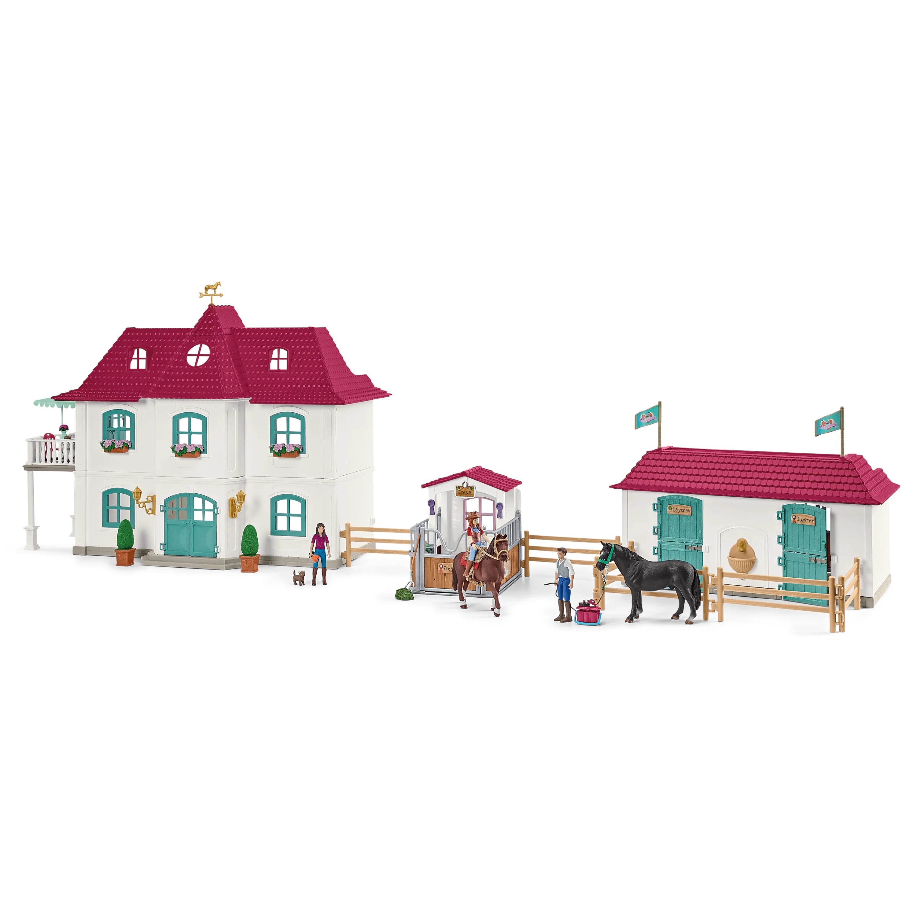 2025 Schleich – Horse Club: Casa de Campo y Establo junto al Lago con Accesorios, 192 Piezas